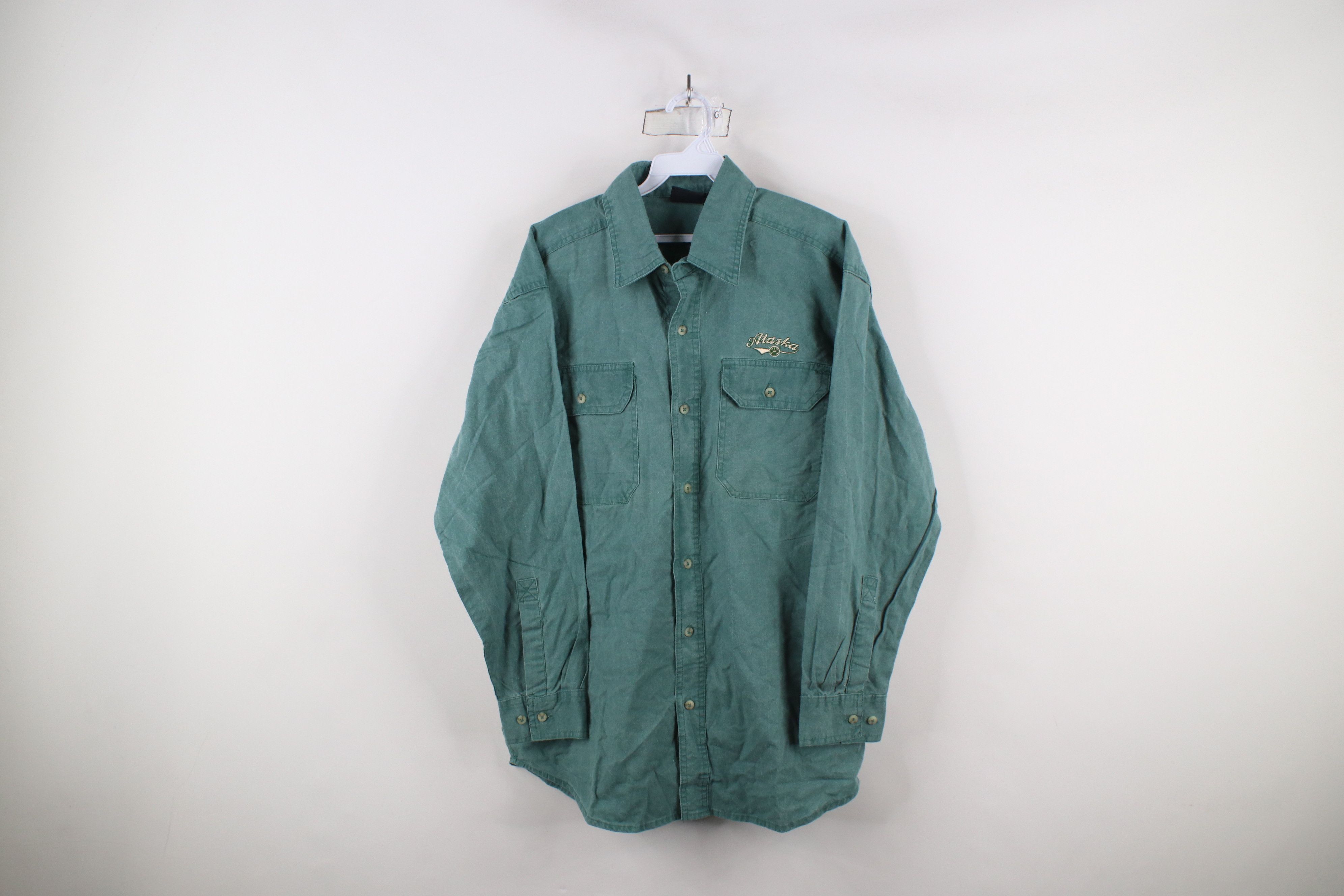 Vintage Vintage 90s Streetwear Stonewash Spell Alaska Button Shirt Size US S / EU 44-46 / 1 - 1 Thumbnail