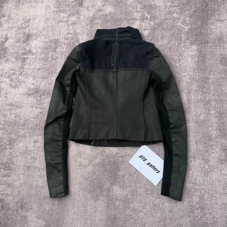 Rick Owens Rick owens Denim paneled waxed lapel cropped jacket Size US S / EU 44-46 / 1 - 2 Thumbnail