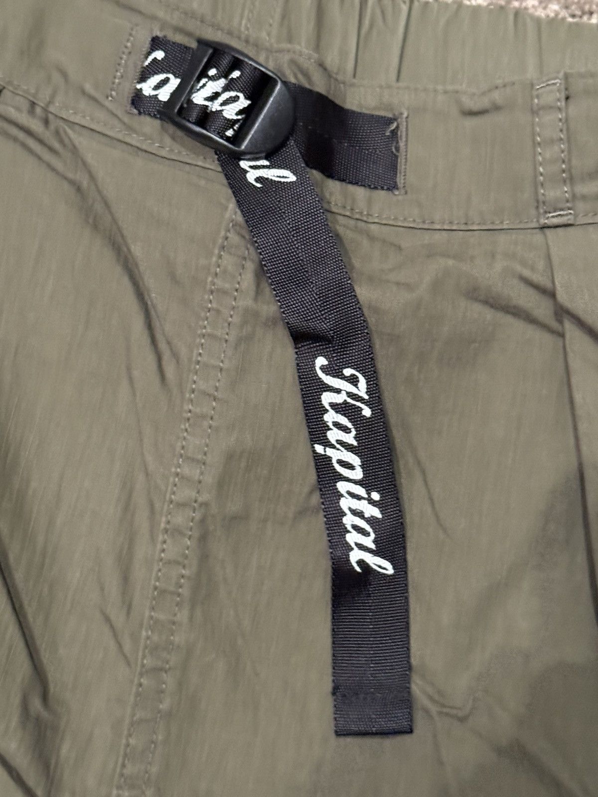 Kapital Kapital Wide Pants Elastic Waist Bungee Cargo Green Size US 32 / EU 48 - 3 Thumbnail