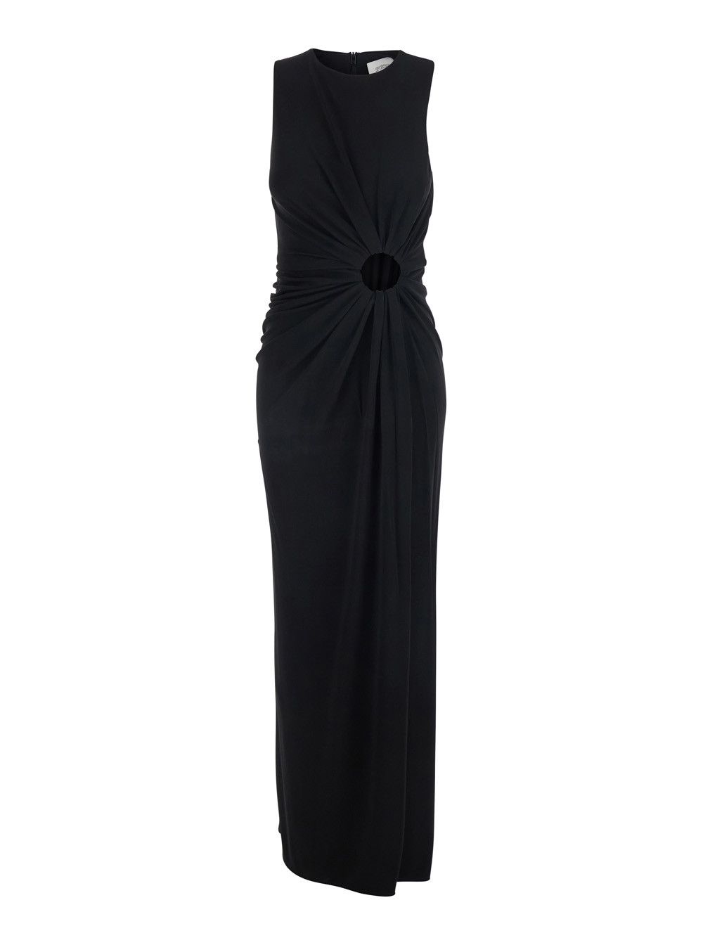 Sportmax Black Dress 'SPXSALETT' with V-Neck and Long Sleeves in Viscose for Women Size M / US 6-8 / IT 42-44 - 1 Thumbnail