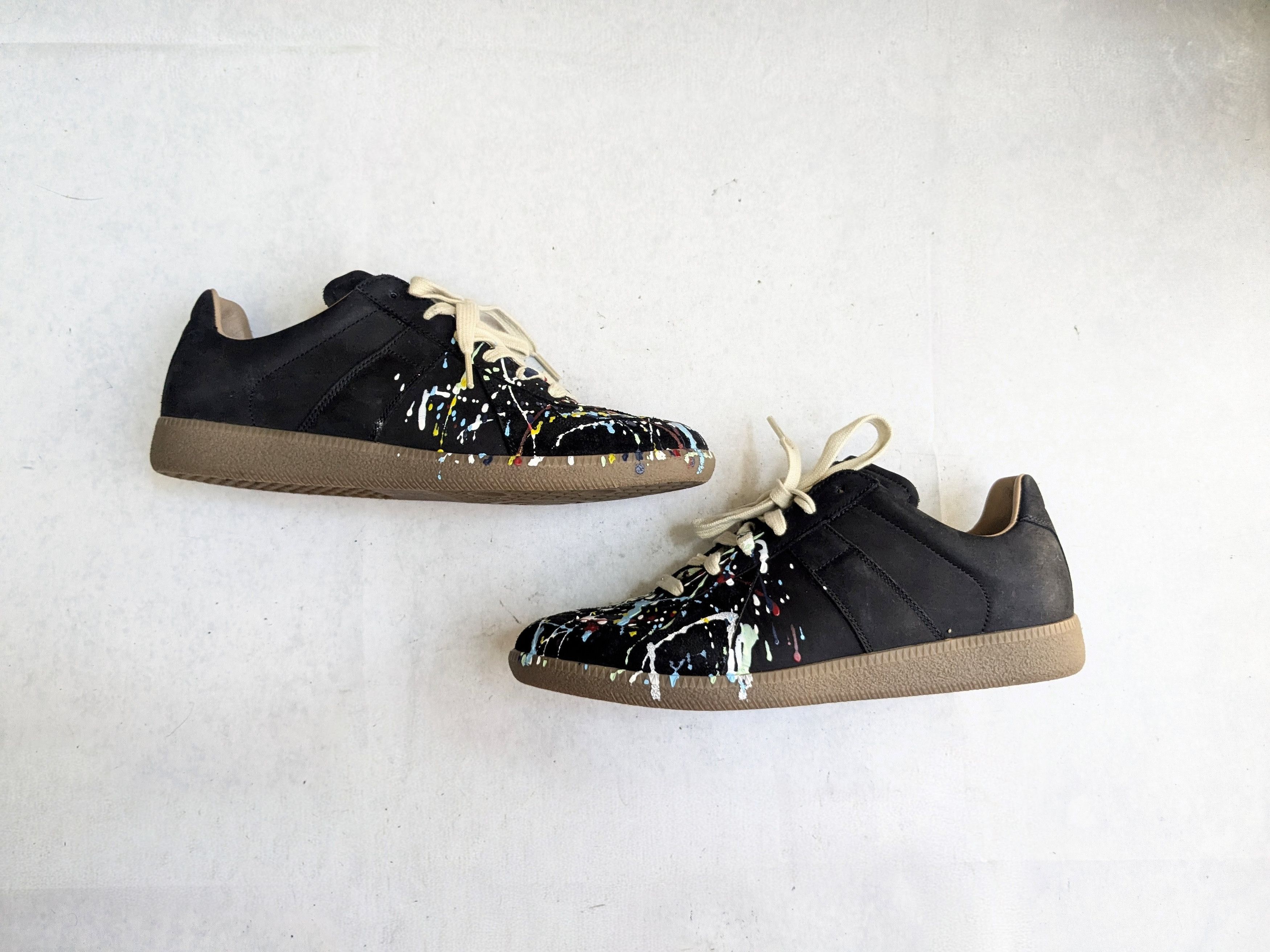 Maison Margiela Mason Marella Replica GAT Paint Splatter Black 9 42 Size US 9 / EU 42 - 1 Thumbnail