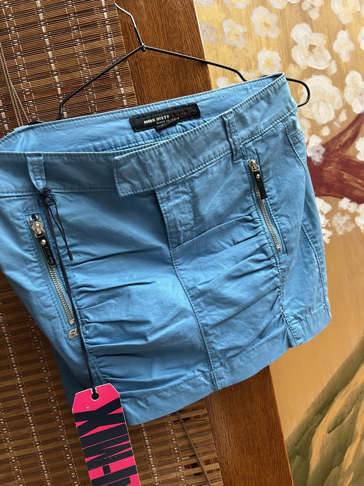 Miss Sixty × Vintage Vintage Y2k Miss Sixty Low Rise Cotton Blend Mini Skirt Blue Size 26" / US 2 / IT 38 - 3 Thumbnail