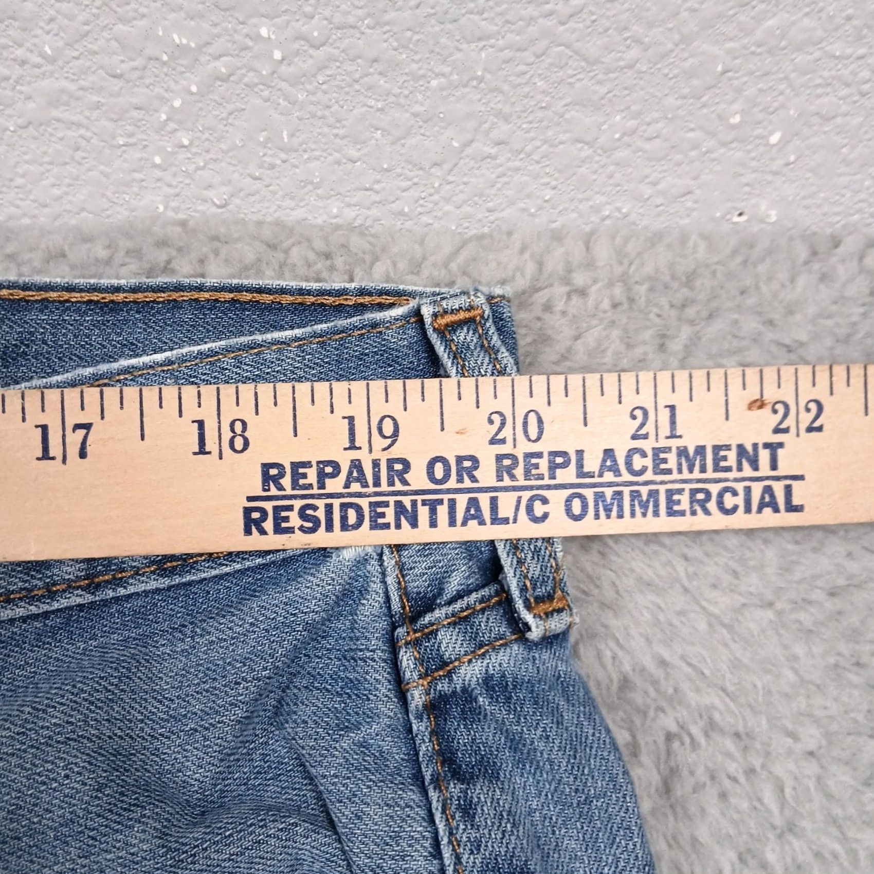 Levi's Levi'S Jeans Mens 40 Blue Men 40x30 Light Wash Straight Leg Denim Size US 40 / EU 56 - 6 Thumbnail