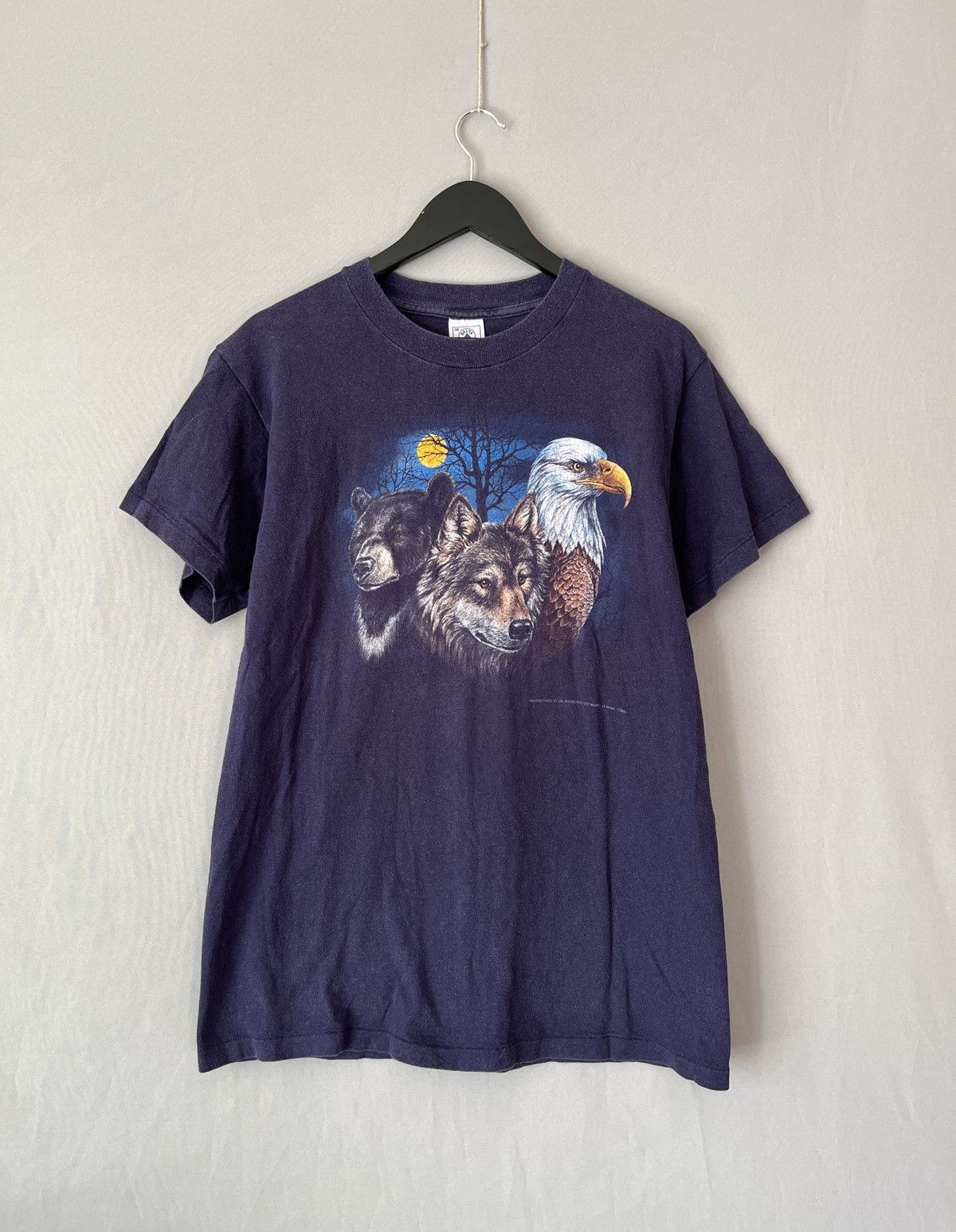 Vintage 1996 Vintage American Heritage Eagle Bear Wolf Single Stitch Size US M / EU 48-50 / 2 - 1 Thumbnail