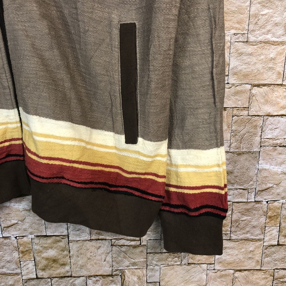 Japanese Brand Power To The People Stripe Hoddie Knitwear #A480 Size M / US 6-8 / IT 42-44 - 8 Thumbnail