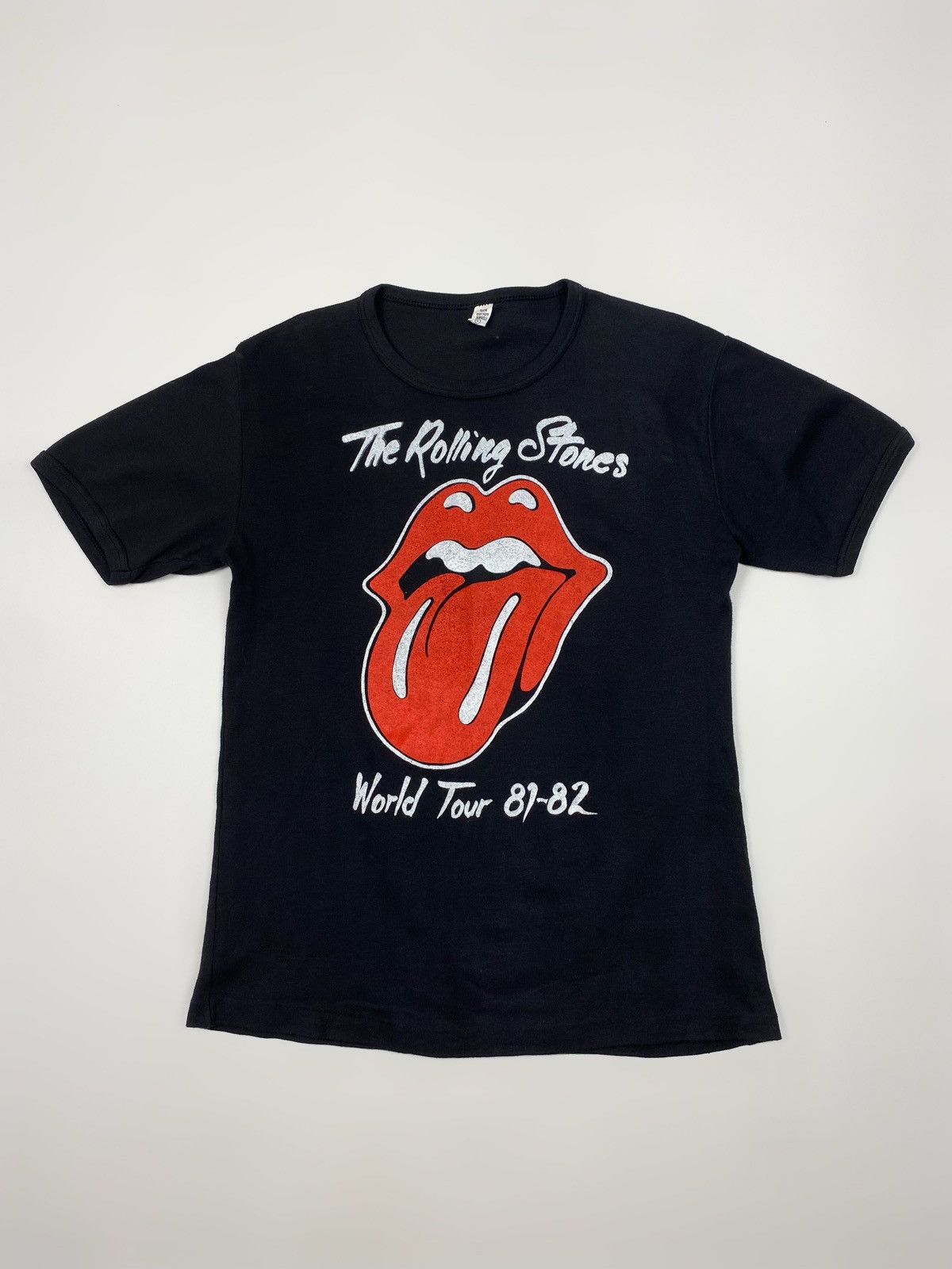 Band Tees 1980’s Vintage The Rolling Stones World Tour Slim Ringer Tee Size US L / EU 52-54 / 3 - 1 Thumbnail