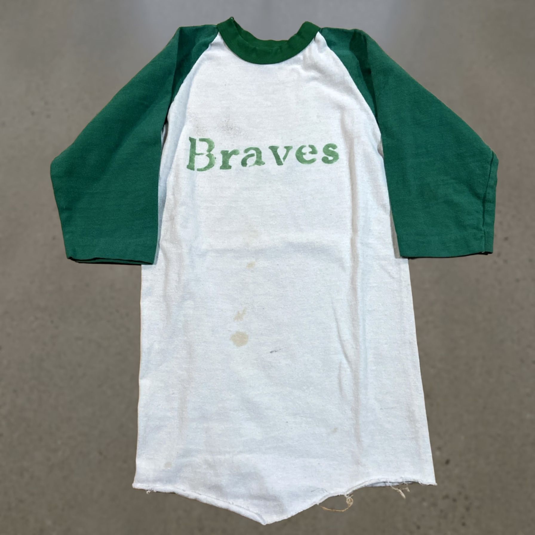 Russell Athletic VINTAGE Russell Athletic Atlanta Braves Homemade Jersey Shirt Boys M Green 70s Size US M / EU 48-50 / 2 - 1 Thumbnail