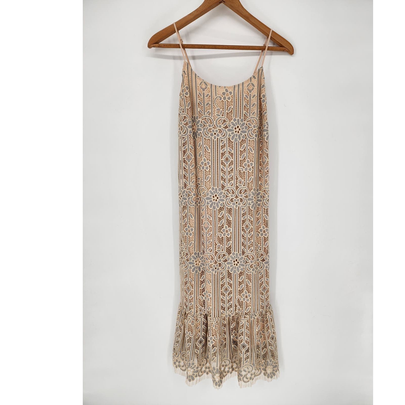 Image of Anthropologie Eri & Ali Twilight Lace Dress Women's Size Xs in Cream