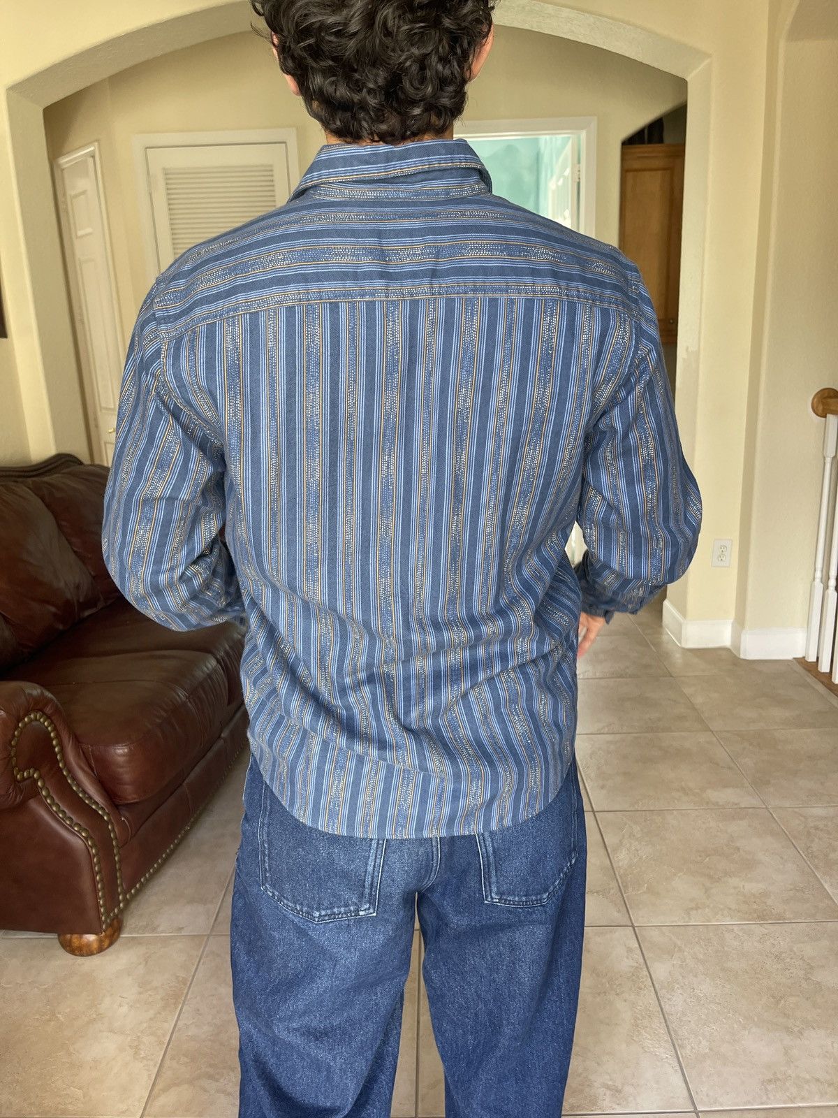 Patagonia Patagonia Men's Blue Patterned Button Down Shirt Size US M / EU 48-50 / 2 - 2 Thumbnail