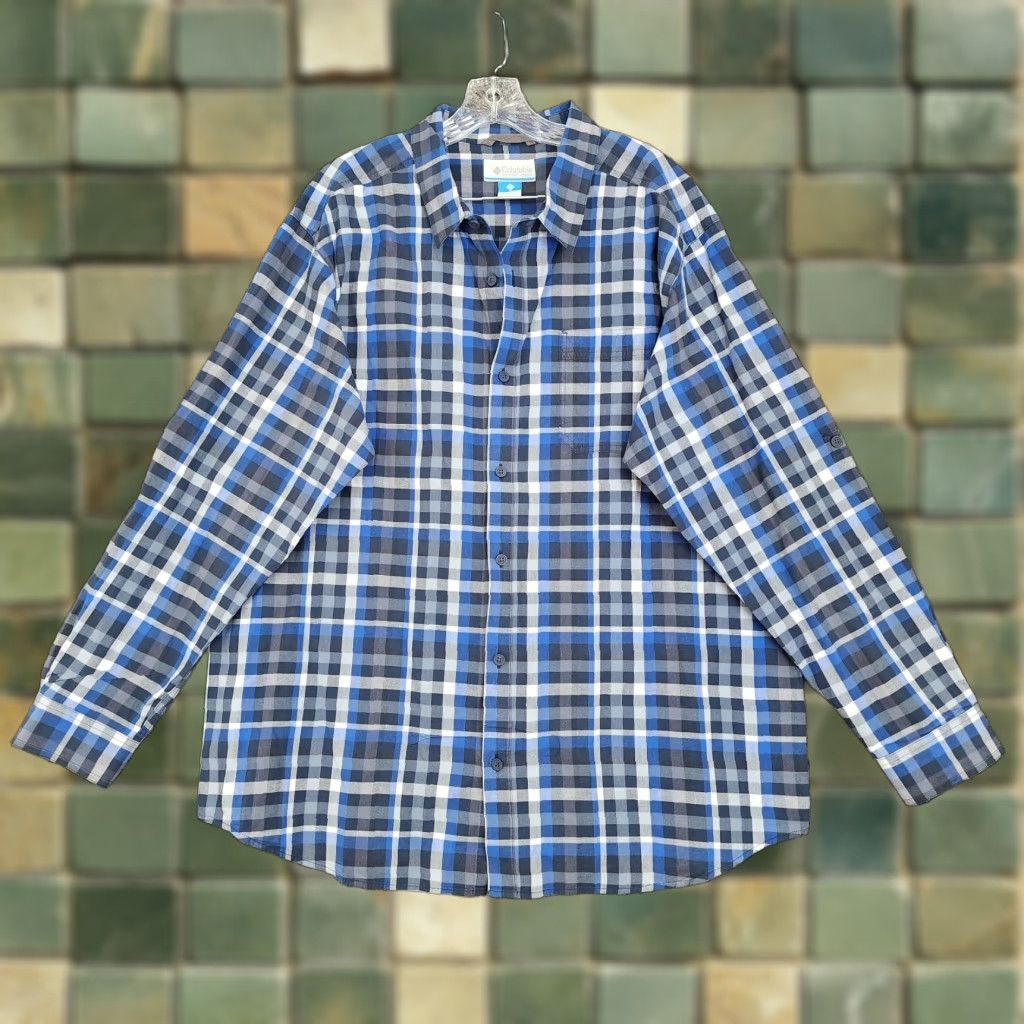Vintage Columbia Shirt Men 2XL Blue Plaid Long Sleeve Button-Up Size US XXL / EU 58 / 5 - 1 Thumbnail
