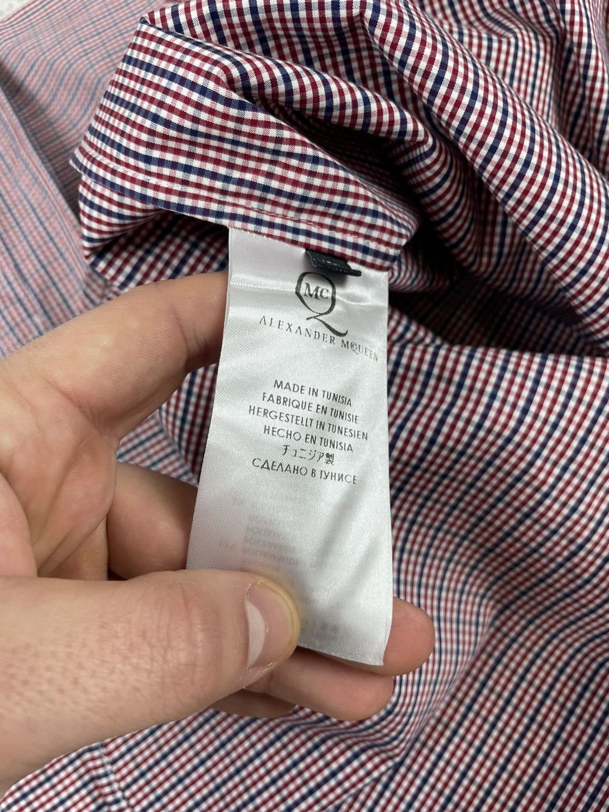 Alexander McQueen × McQ Alexander McQueen × Vintage Vintage 2008 McQ Alexander McQueen Check shirt y2k oldmoney Size US L / EU 52-54 / 3 - 12 Thumbnail