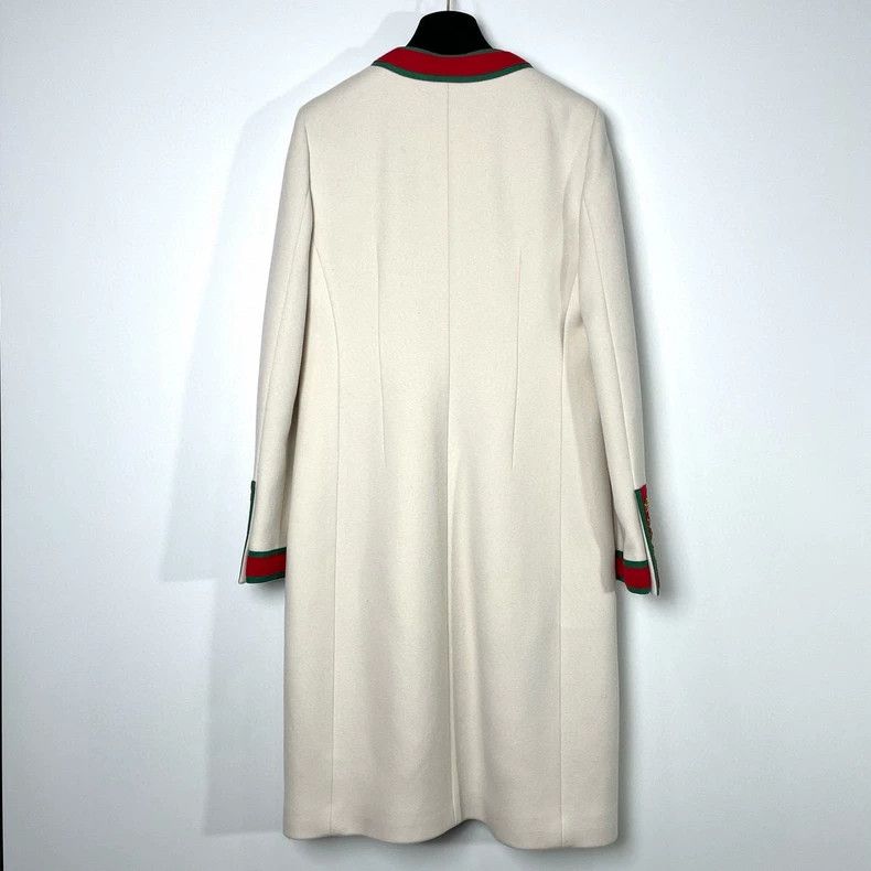 Gucci Gucci Size 40 Beige wool coat jacket 2501-Nextarrow Size US XXS / EU 40 - 2 Thumbnail