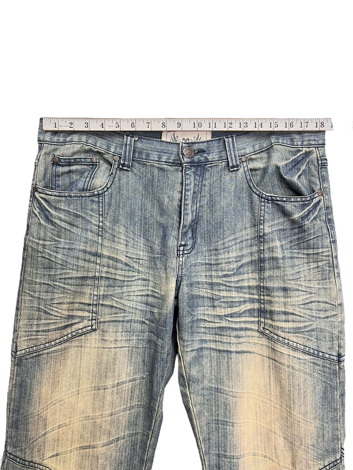 🔥Vintage FUSAI Mud Wash 3D Whisker Claw Mark Easy Fit Denim