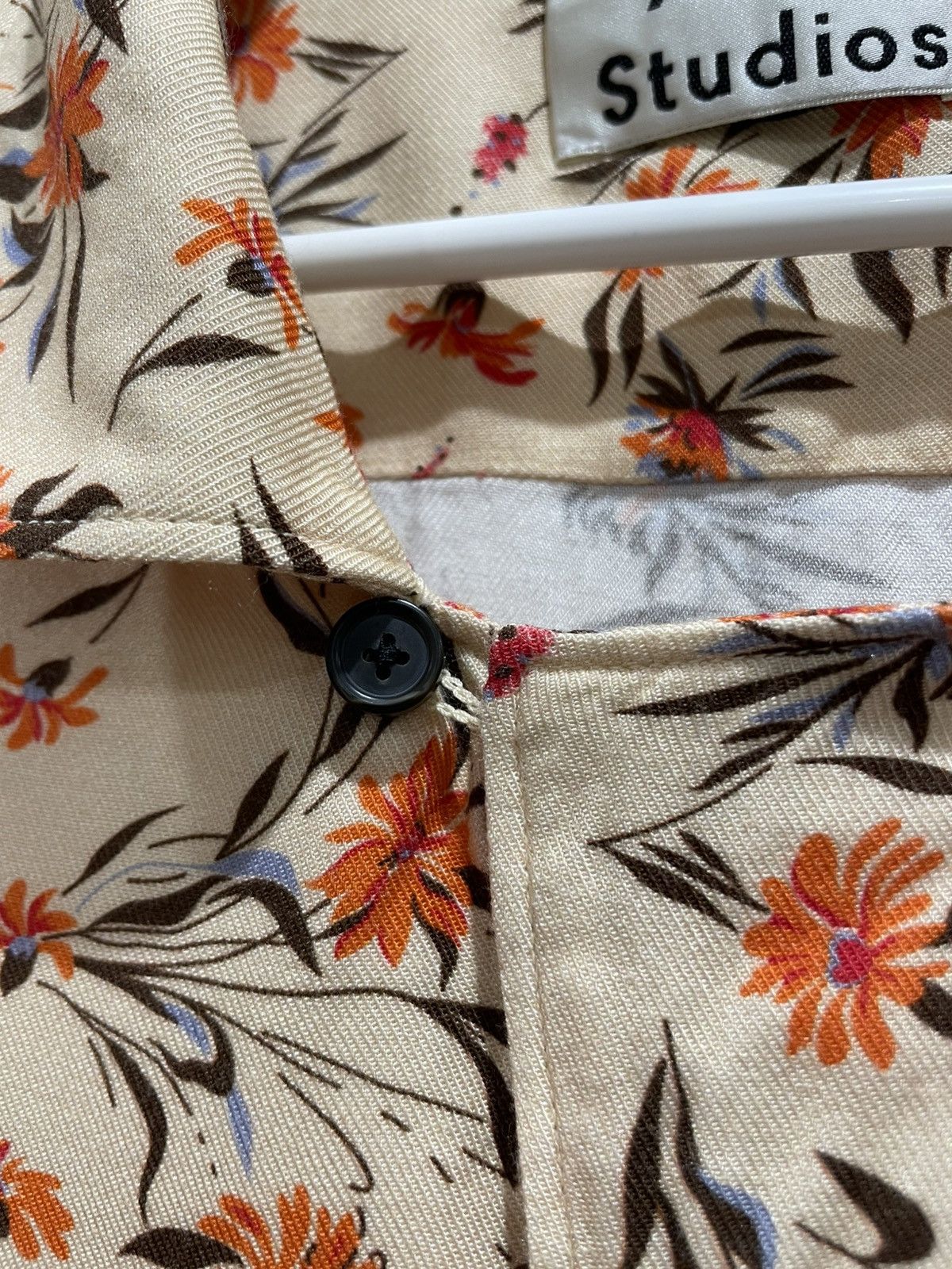 Acne Studios × Vintage Acne Studios - Simon Camp-Collar Floral-Print Twill Shirt Size US M / EU 48-50 / 2 - 7 Thumbnail