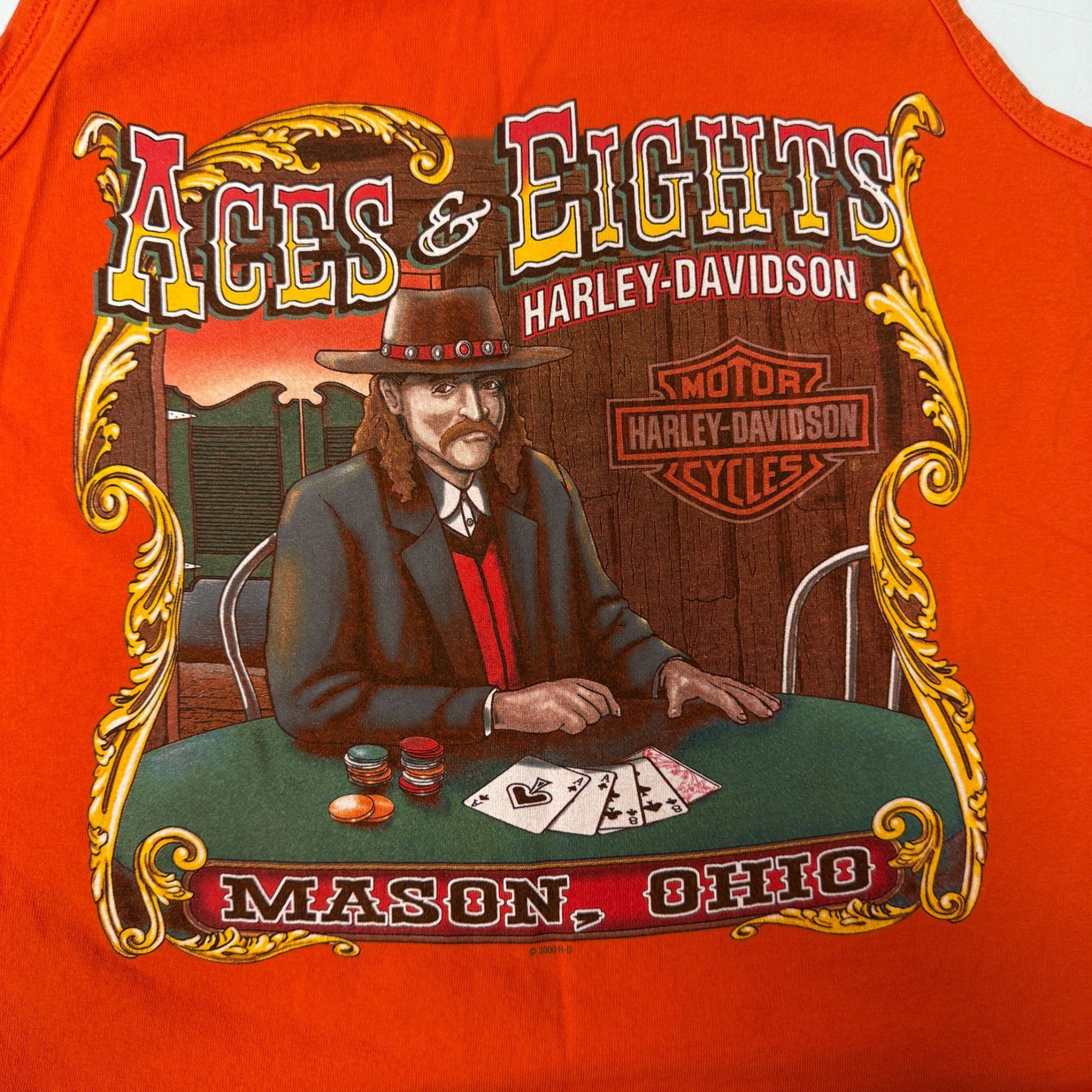 Harley Davidson ACES & EIGHTS Mason Ohio Tank ToP OLD WEST SALOON GAMBLER T Size US M / EU 48-50 / 2 - 1 Thumbnail