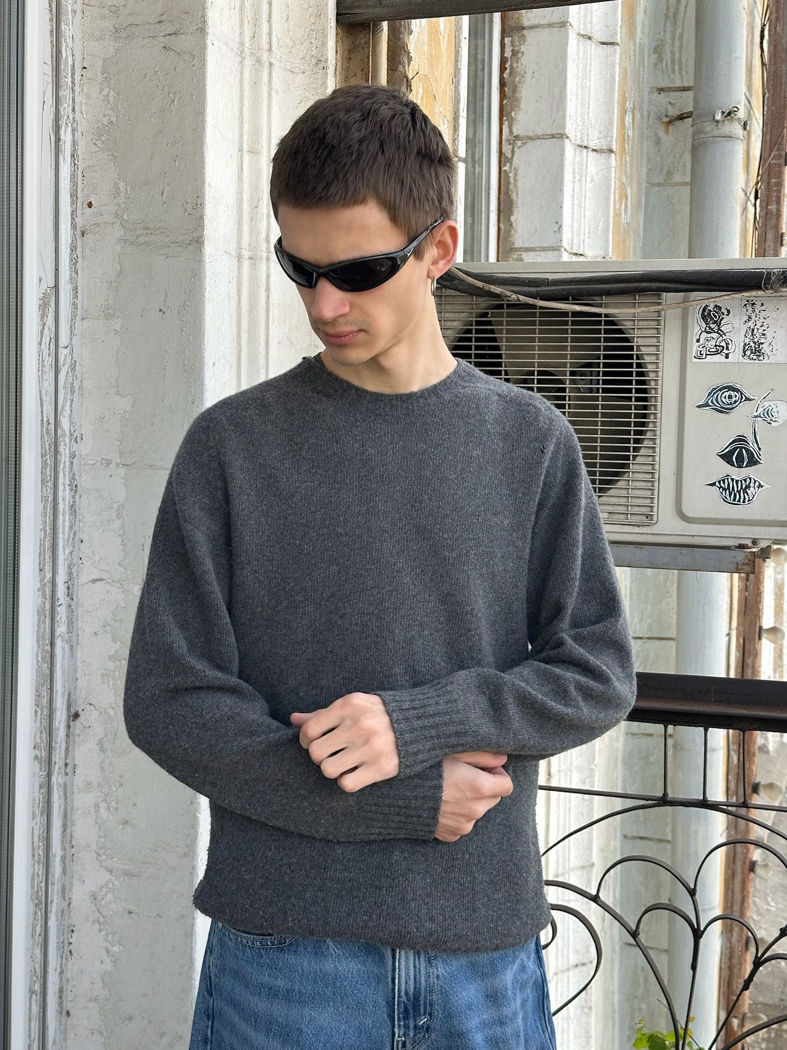 Officine Generale Officine Generale Merino Wool Crew Neck Sweater Luxury Size US M / EU 48-50 / 2 - 3 Thumbnail
