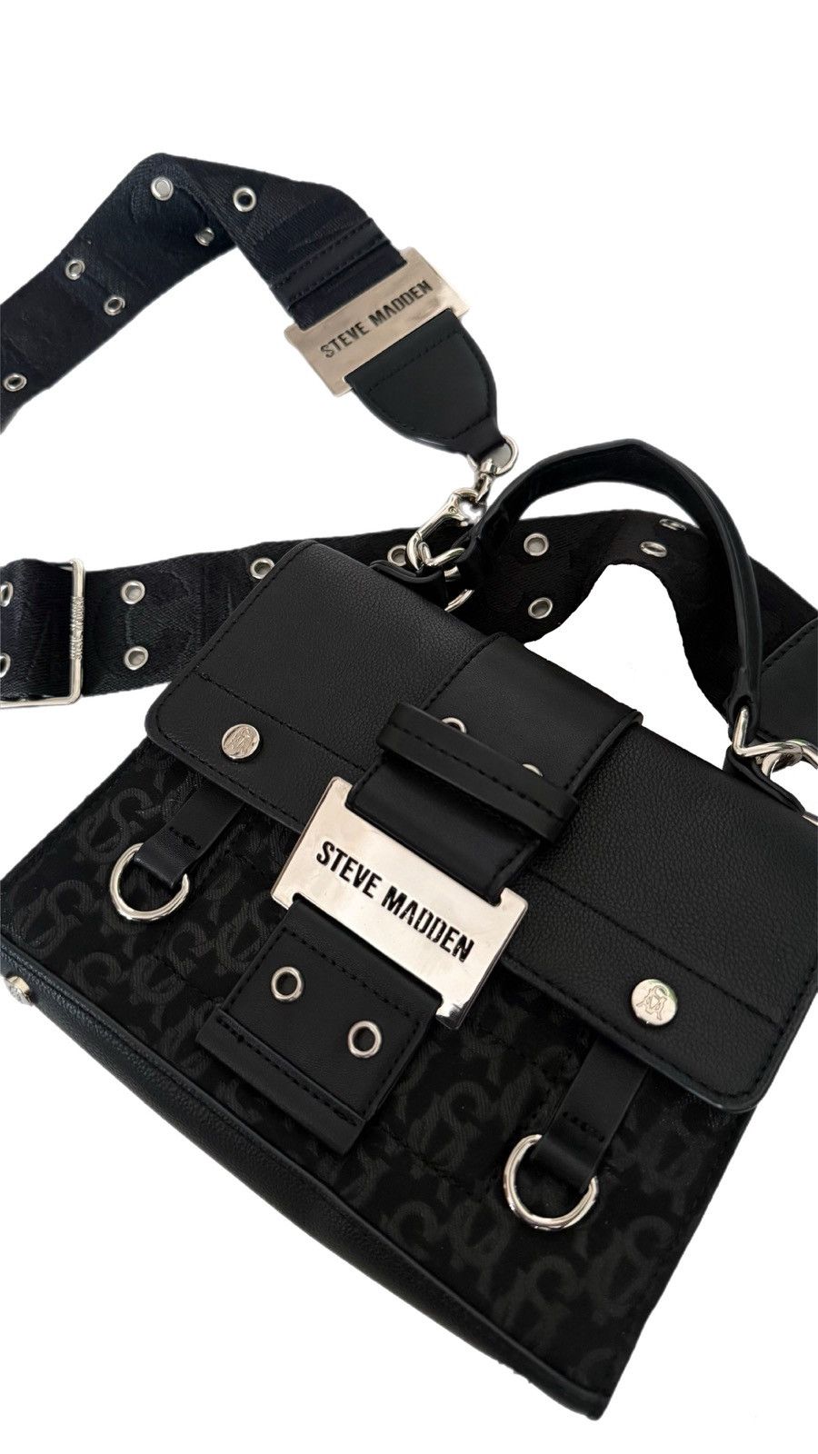 Steve Madden Steve Madden Black Handbag – Stylish Crossbody Size ONE SIZE - 1 Thumbnail