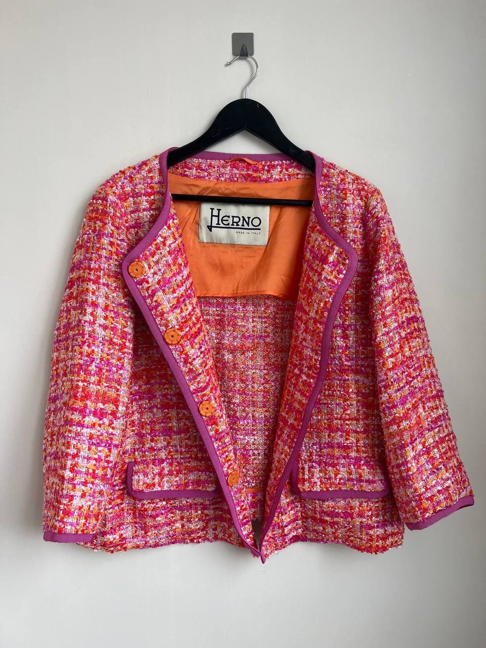 Herno HERNO Lurex embellished multicolour bouclé jacket Size XL / US 12-14 / IT 48-50 - 1 Thumbnail