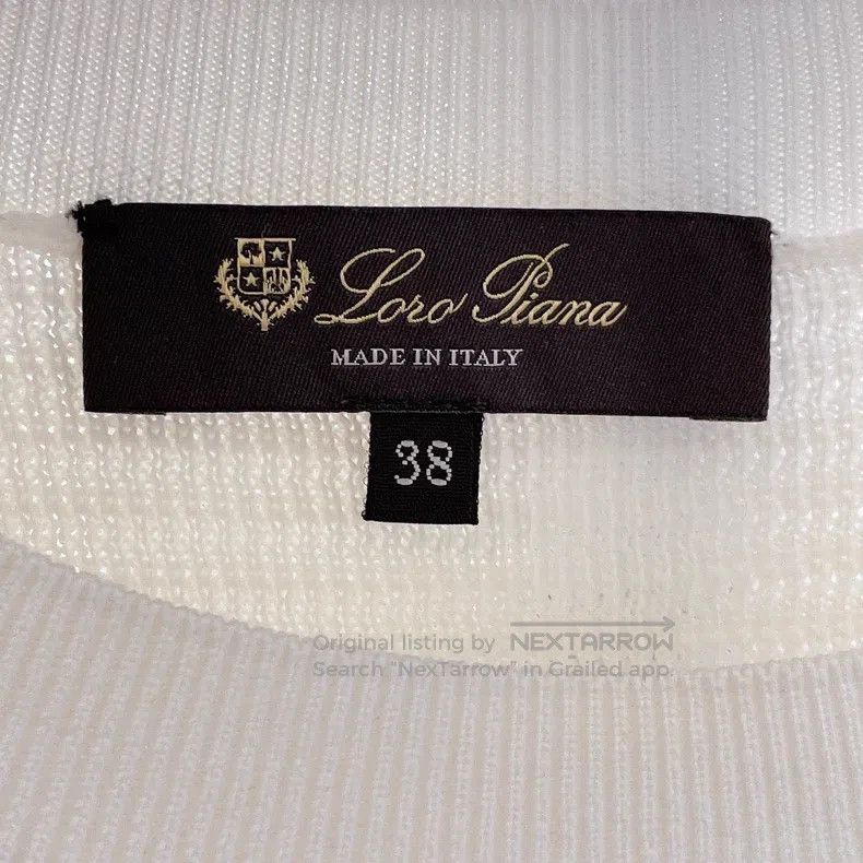 Loro Piana Loro Piana Pure White Silk Knit Short Sleeve Top with Adva Size XS / US 0-2 / IT 36-38 - 7 Thumbnail