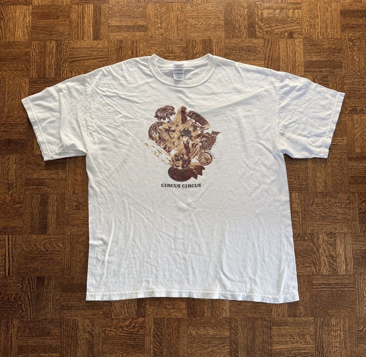 Vintage Vintage Y2K Circus Circus Graphic Tee Size US XL / EU 56 / 4 - 1 Thumbnail
