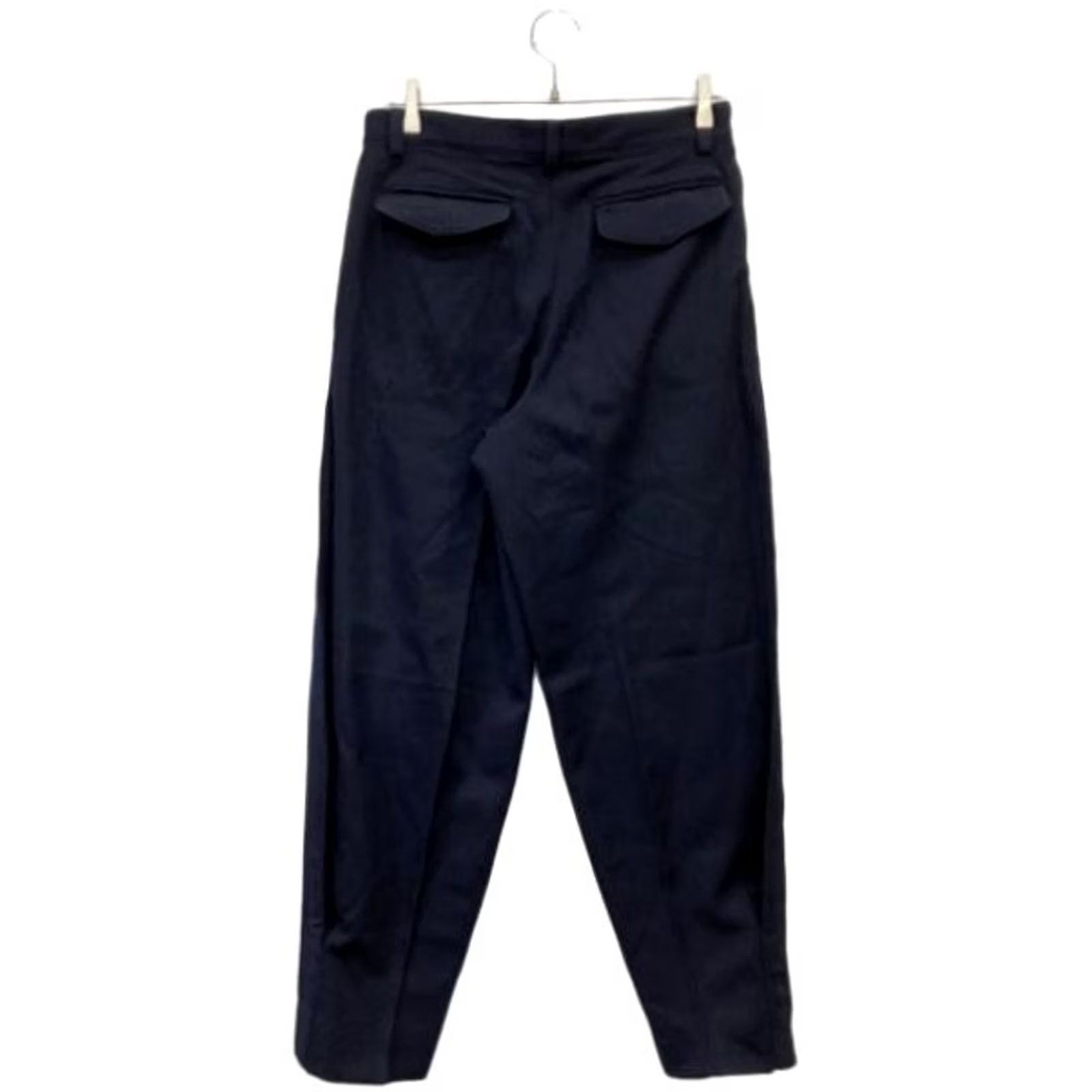 Issey Miyake ISSEY MIYAKE MEN PANTS SIZE L NAVY WOOL WIDE TAPERED LONG LENGTH USED Size US 33 - 2 Thumbnail