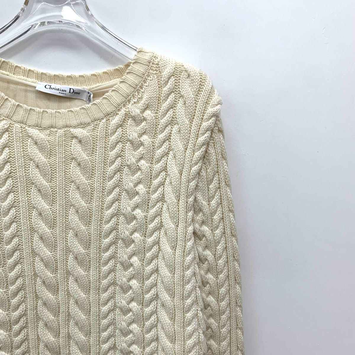 Dior Dior Vertical Twisted Knit Wool Spliced Knit Dress K26WX Size XS / US 0-2 / IT 36-38 - 3 Thumbnail