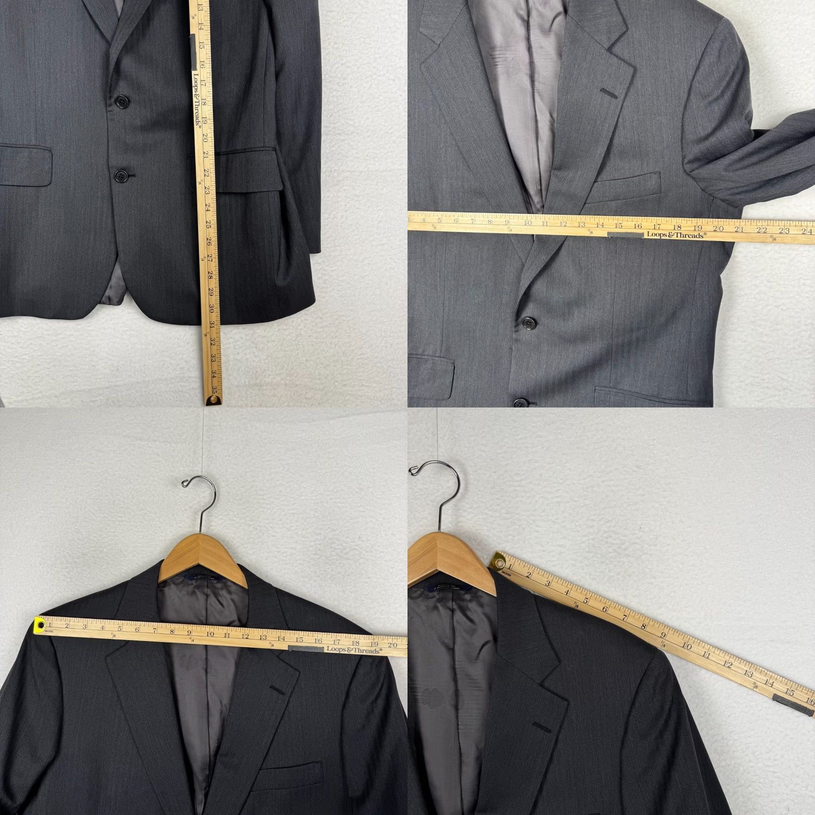 Brooks Brothers Brooks Brothers Saxxon Madison Men's Blazer Wool 2 Piece Dark Gray 41R Size 42R - 9 Thumbnail