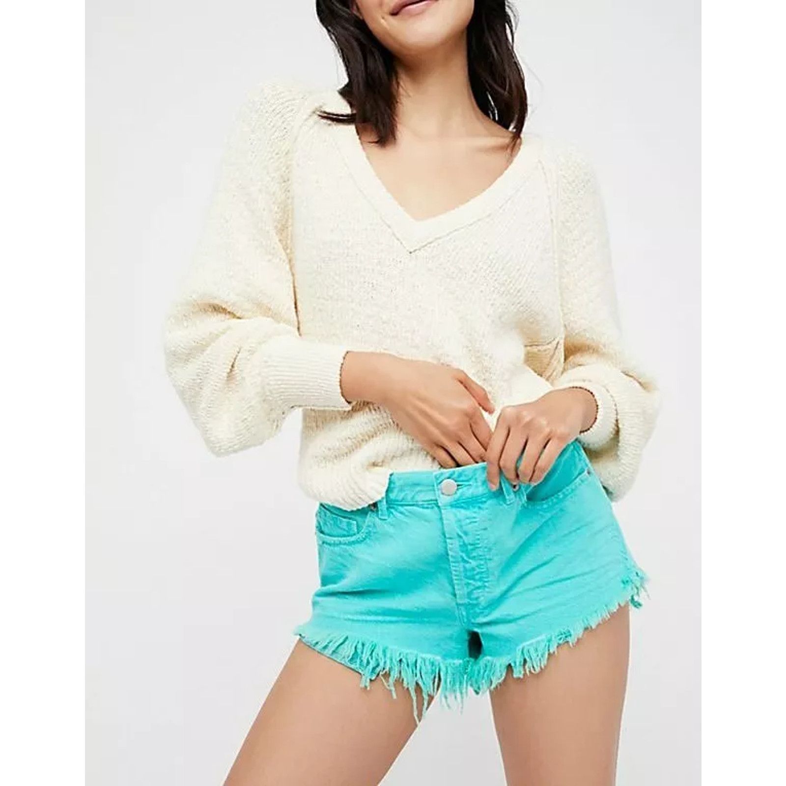 Free People New We The Free Soft & Relaxed Cut Off Shorts $68.00 Mint Size 25" / US 0 / IT 36 - 1 Thumbnail