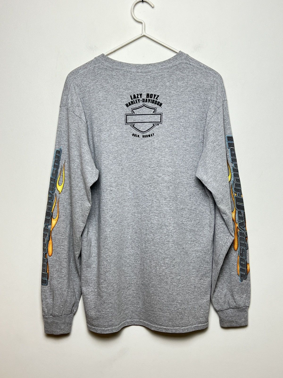 Harley Davidson harley davidson y2k lazy boys flames longsleeve vintage Size US M / EU 48-50 / 2 - 14 Thumbnail