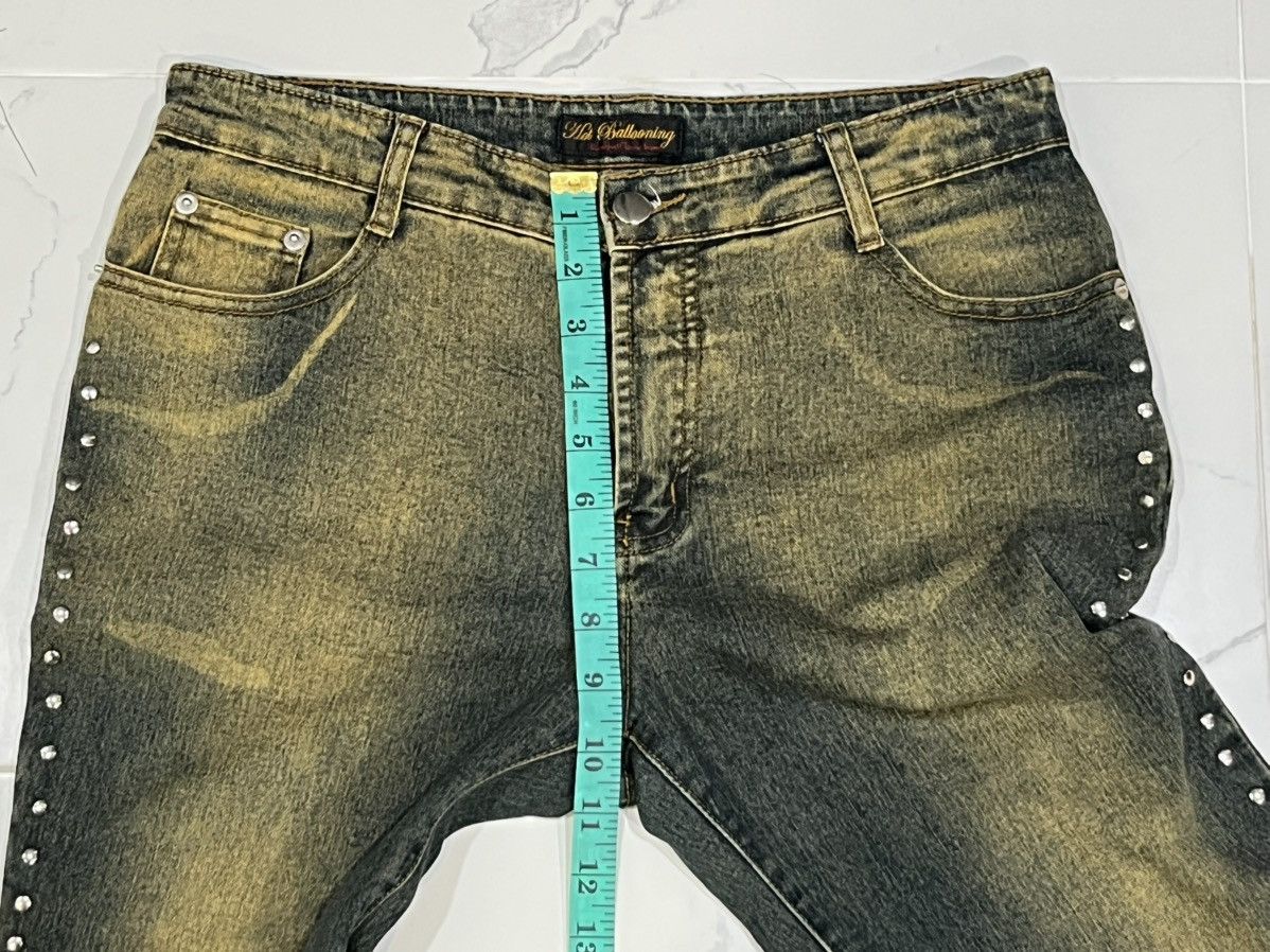Japanese Brand Japan Hot Ballooning Mud Wash Studded Flared Jeans Size US 30 / EU 46 - 18 Thumbnail