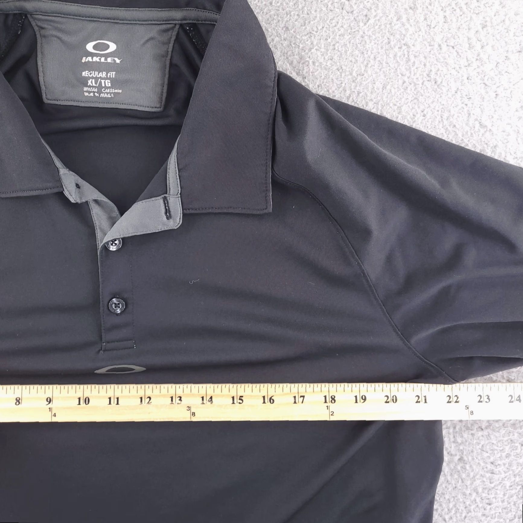 Oakley Oakley Polo Mens XL Slim Black Golf Performance Logo Polyester Shirt Size US XL / EU 56 / 4 - 4 Thumbnail