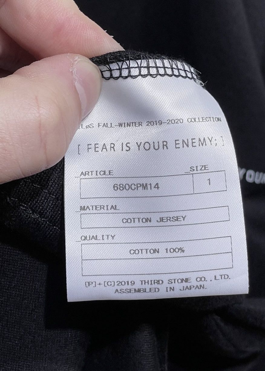 NILOS Nilos Julius "Fear Is Your Enemy" Black Long Sleeves Tee Size US S / EU 44-46 / 1 - 10 Thumbnail