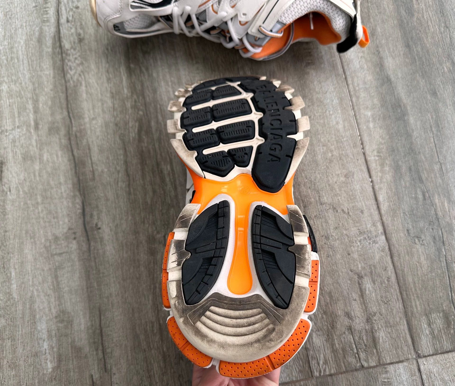 Balenciaga Balenciaga Track Nylon Dad Shoe Men's White Orange Used 43 Size US 10 / EU 43 - 4 Thumbnail