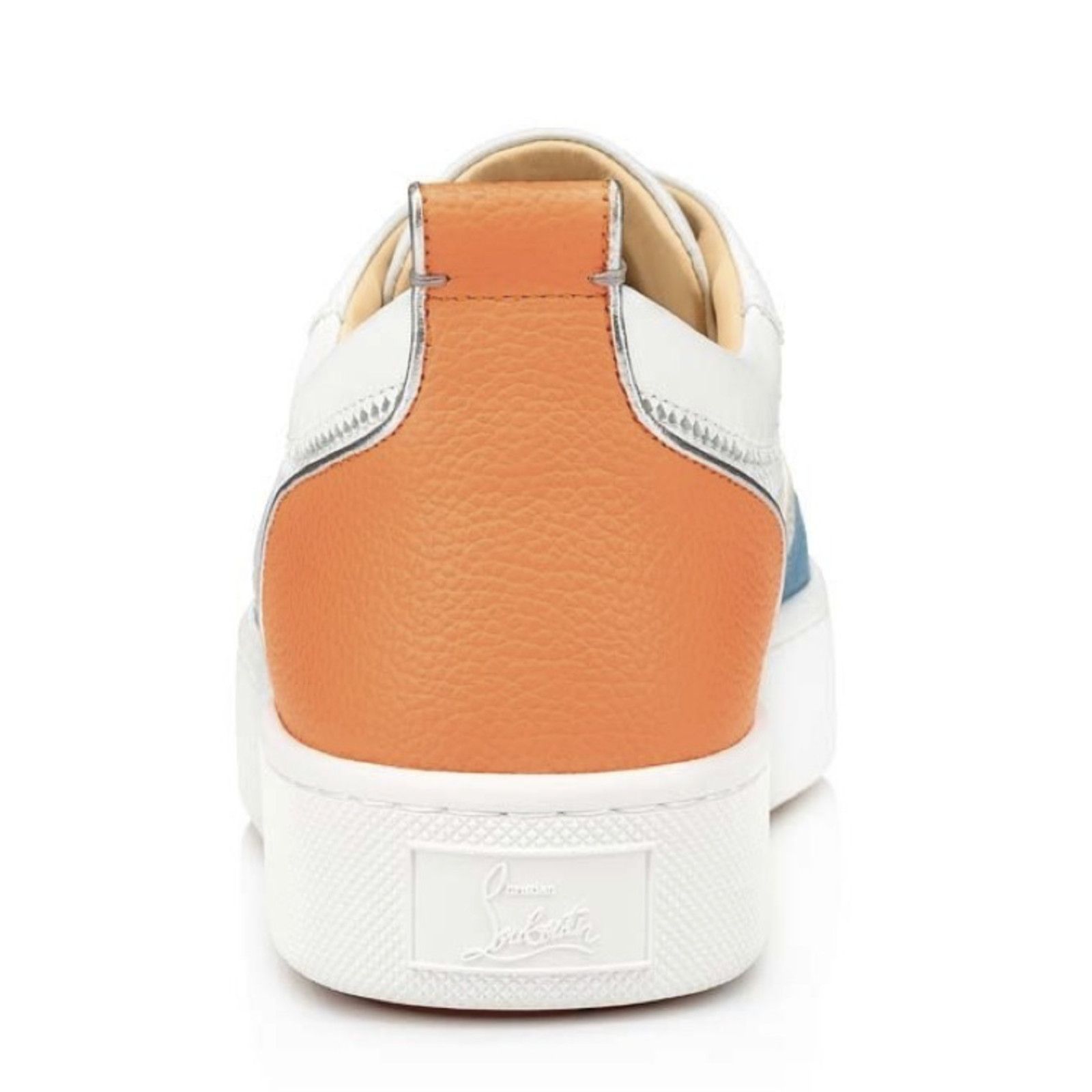 Christian Louboutin Christian Louboutin Mens Happyrui Spikes Flat White Blue Size US 11 / EU 44 - 10 Thumbnail