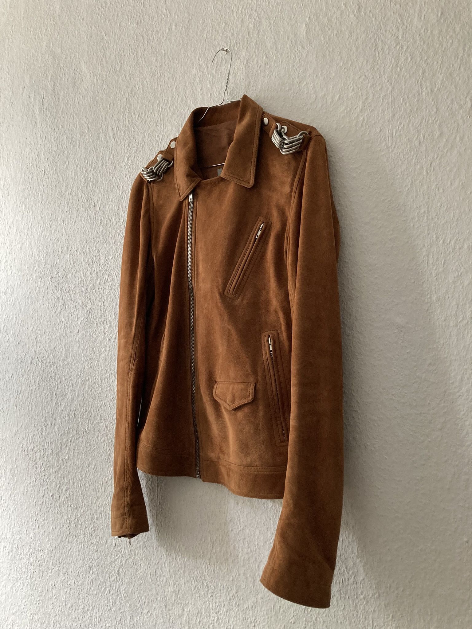 Rick Owens F/W 19 "LARRY" Chain Suede Leather Rotterdam Jacket Size US M / EU 48-50 / 2 - 3 Thumbnail