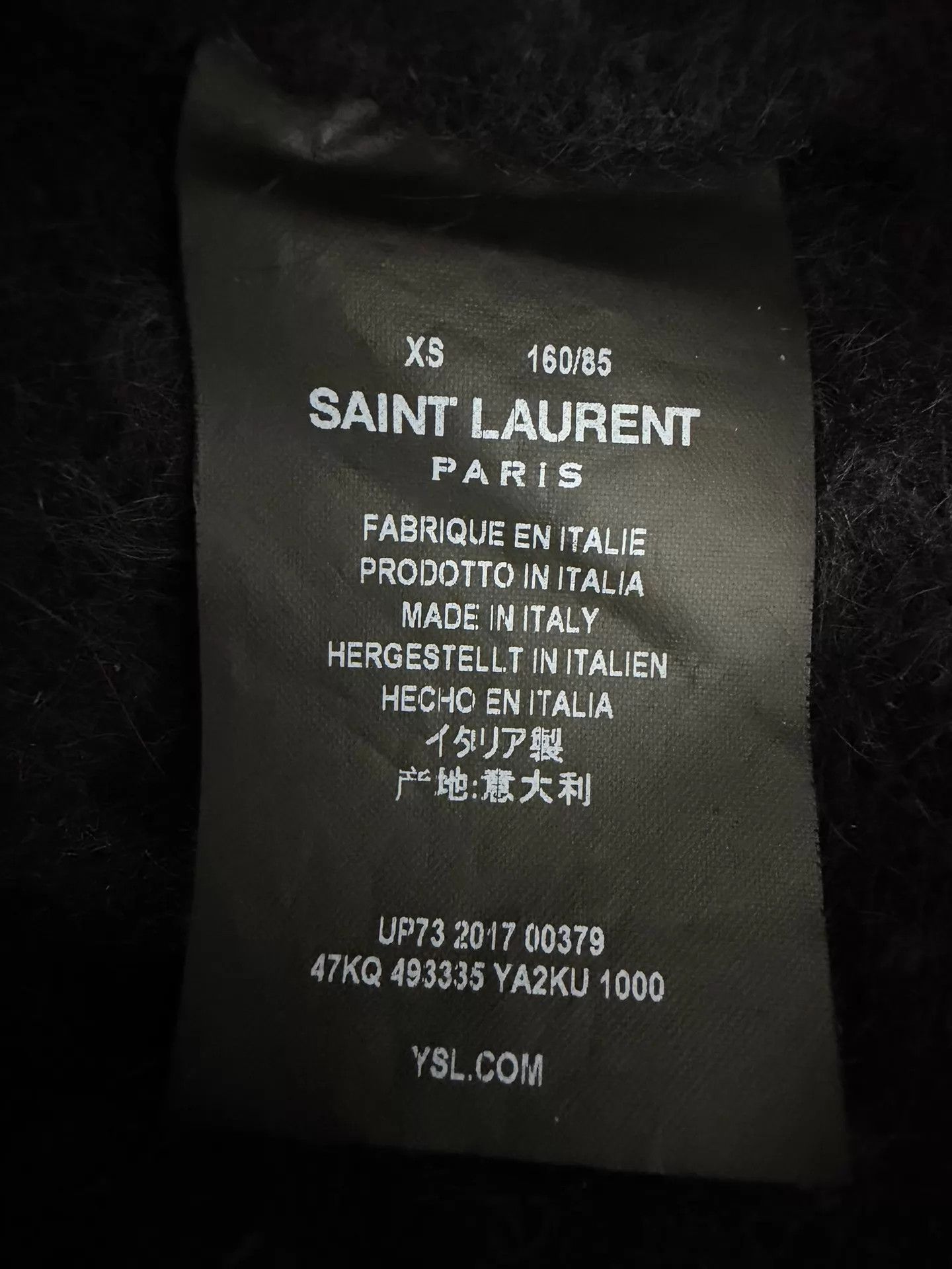 Saint Laurent Paris SLP17FW Saint Laurent Black Mohair High Turtleneck Cropped Size US XS / EU 42 / 0 - 5 Thumbnail