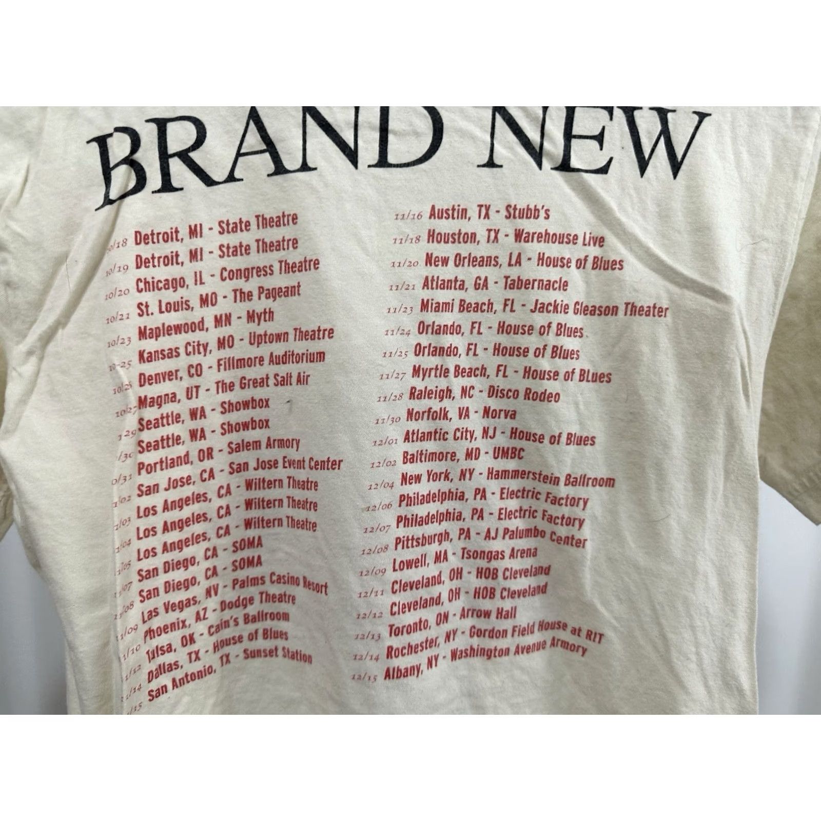 J Brand VTG Burning Concert Band MySpace Era Emo T-Shirt M Mens Cream Size M Size US M / EU 48-50 / 2 - 4 Thumbnail