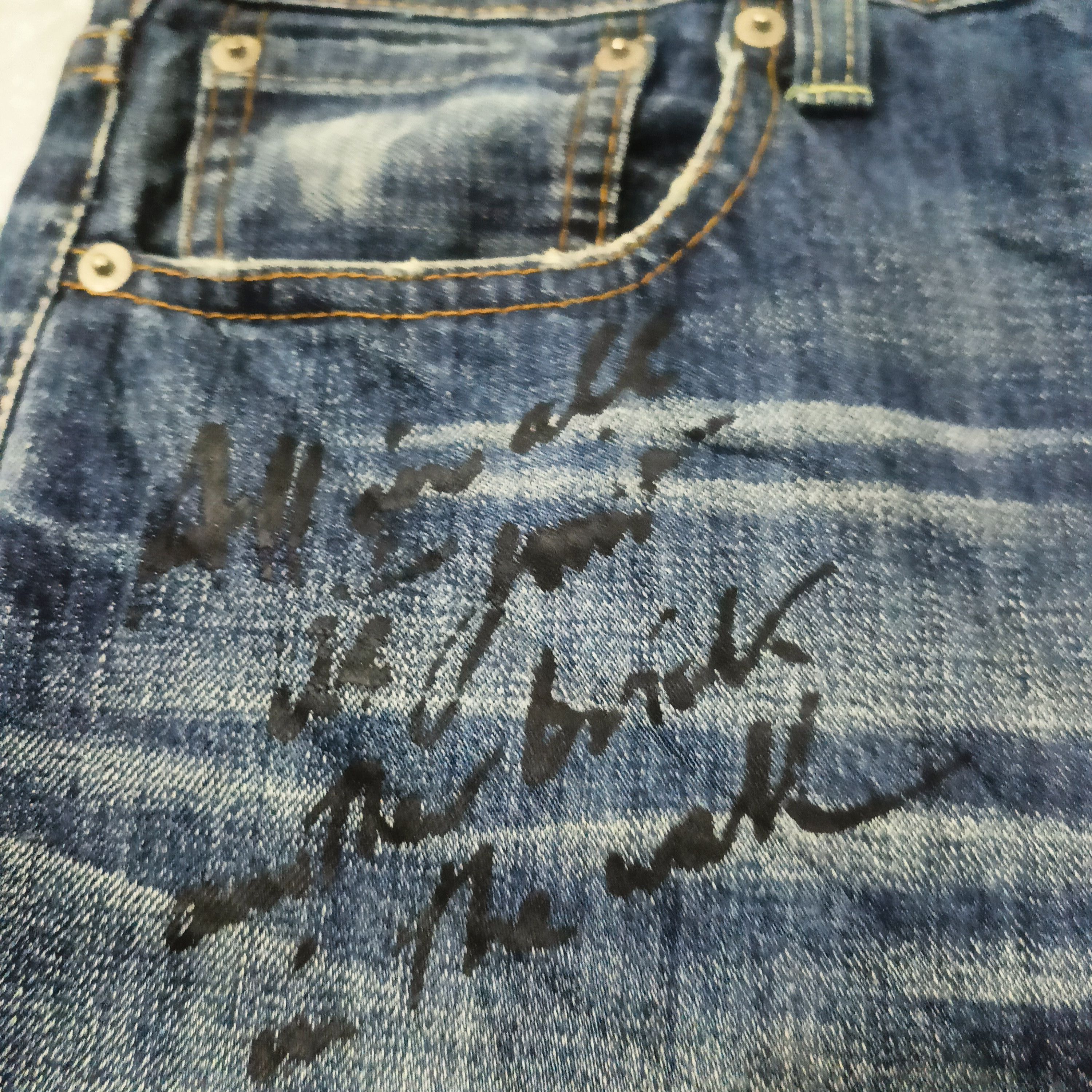 If Six Was Nine Rare Double Dog Distressed Denim Japan jeans Size US 32 / EU 48 - 8 Thumbnail