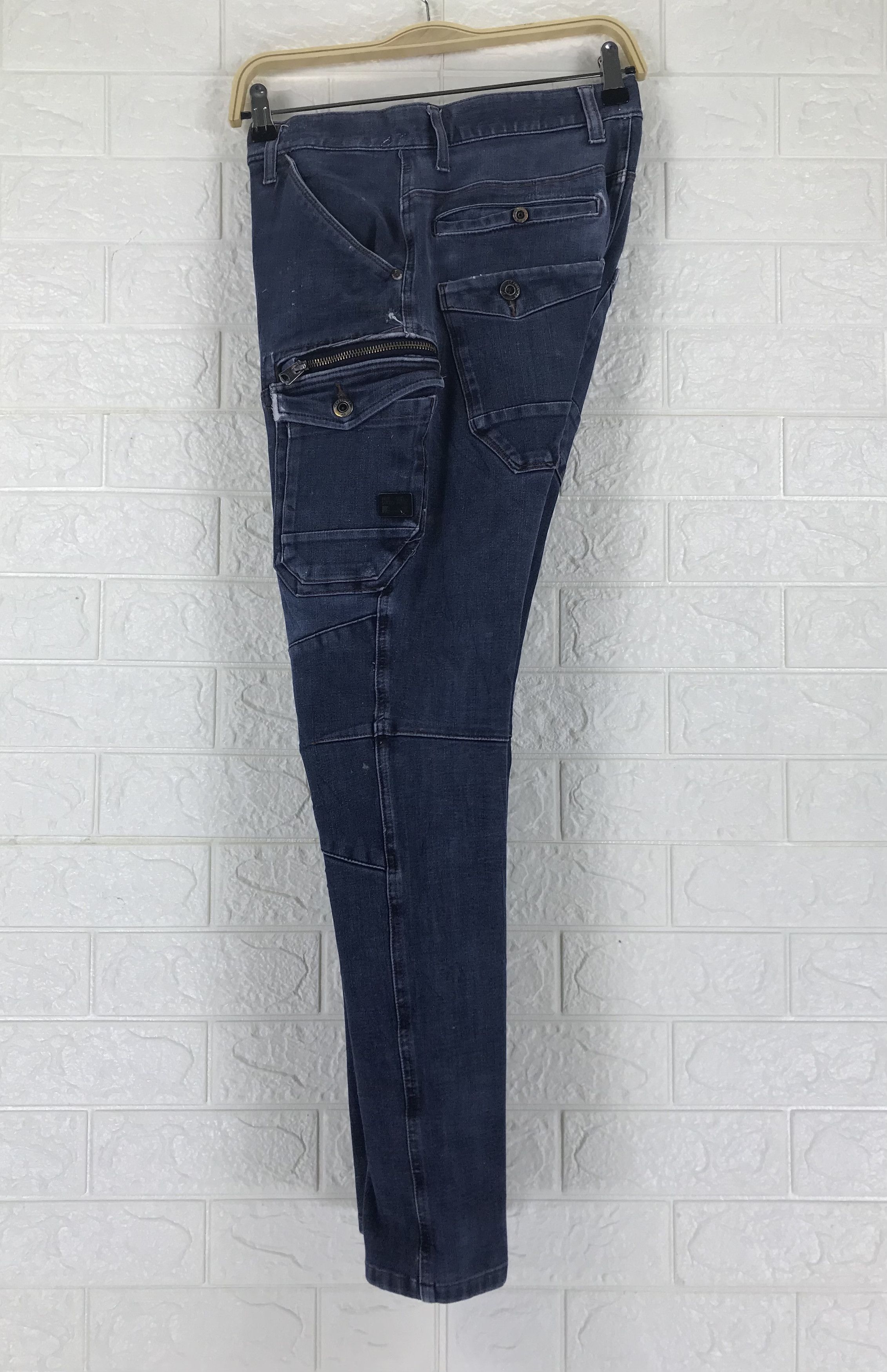 Japanese Brand Iz Frontier Multipocket Tactical Cargo Strech Jeans Size US 31 - 10 Thumbnail