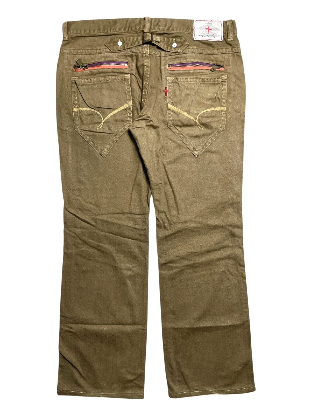 PPFM 2000’s Genoese - Buckle Back Zip Flared Pants Size US 34 / EU 50 - 10 Thumbnail