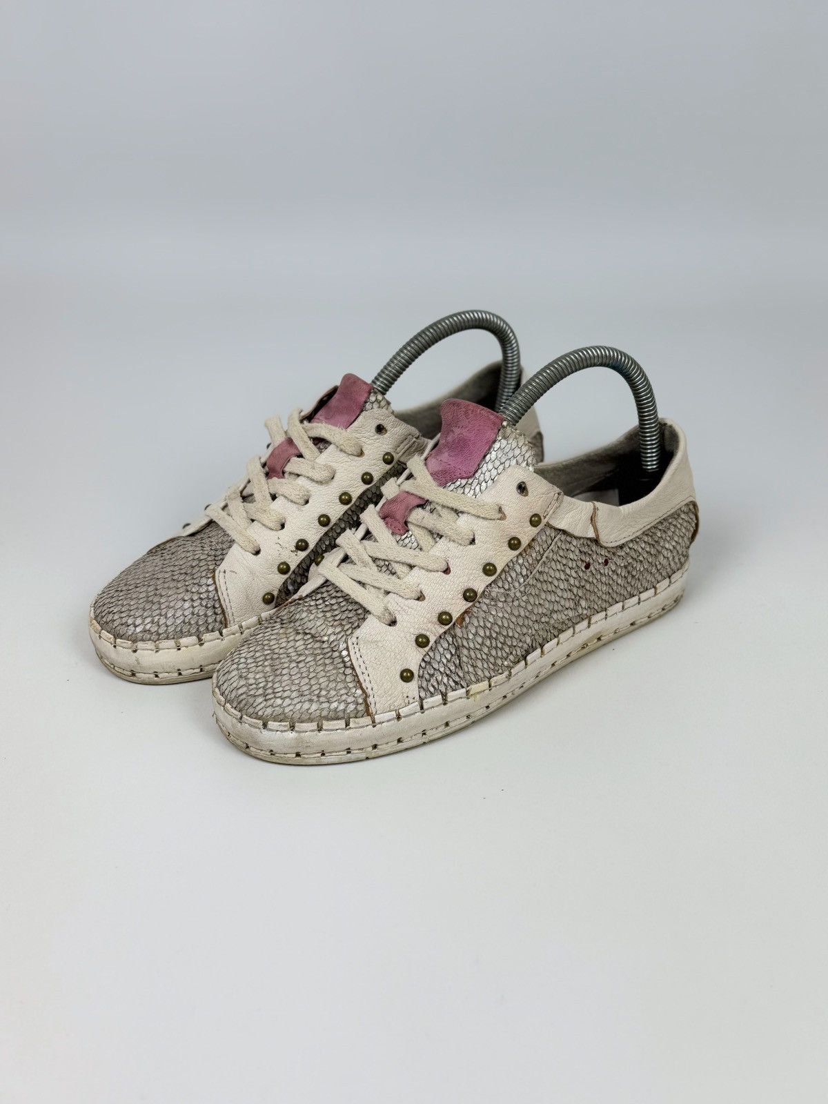 A.S.98 A.S.98 Snake Skin Low-Top Sneakers Size 37 Size US 7 / IT 37 - 1 Thumbnail