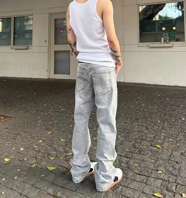 Japanese Brand Vintage street washed and aged casual micro flare jeans Size US 30 / EU 46 - 5 Thumbnail