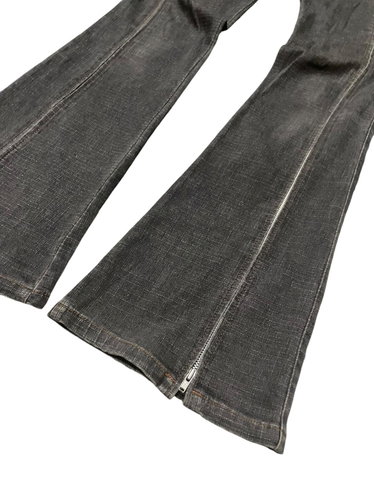 Le Grande Bleu (L.G.B.) JokyGal Japan Zip up Flare Stacked Jeans Size US 28 / EU 44 - 6 Thumbnail