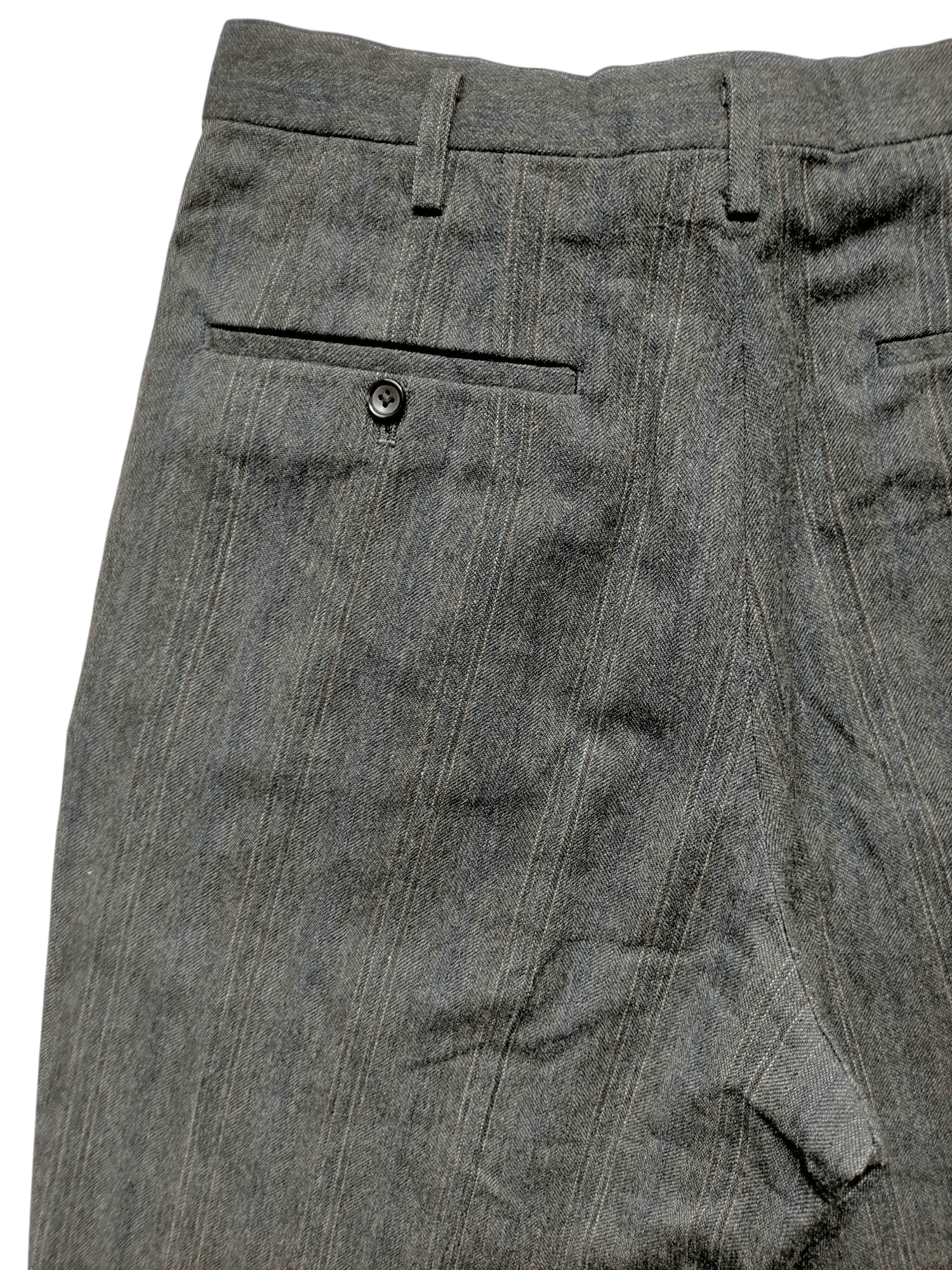 Yohji Yamamoto Y's for men Yohji Yamamoto Wool Wide Stripe Trouser Pants Size US 30 / EU 46 - 10 Thumbnail