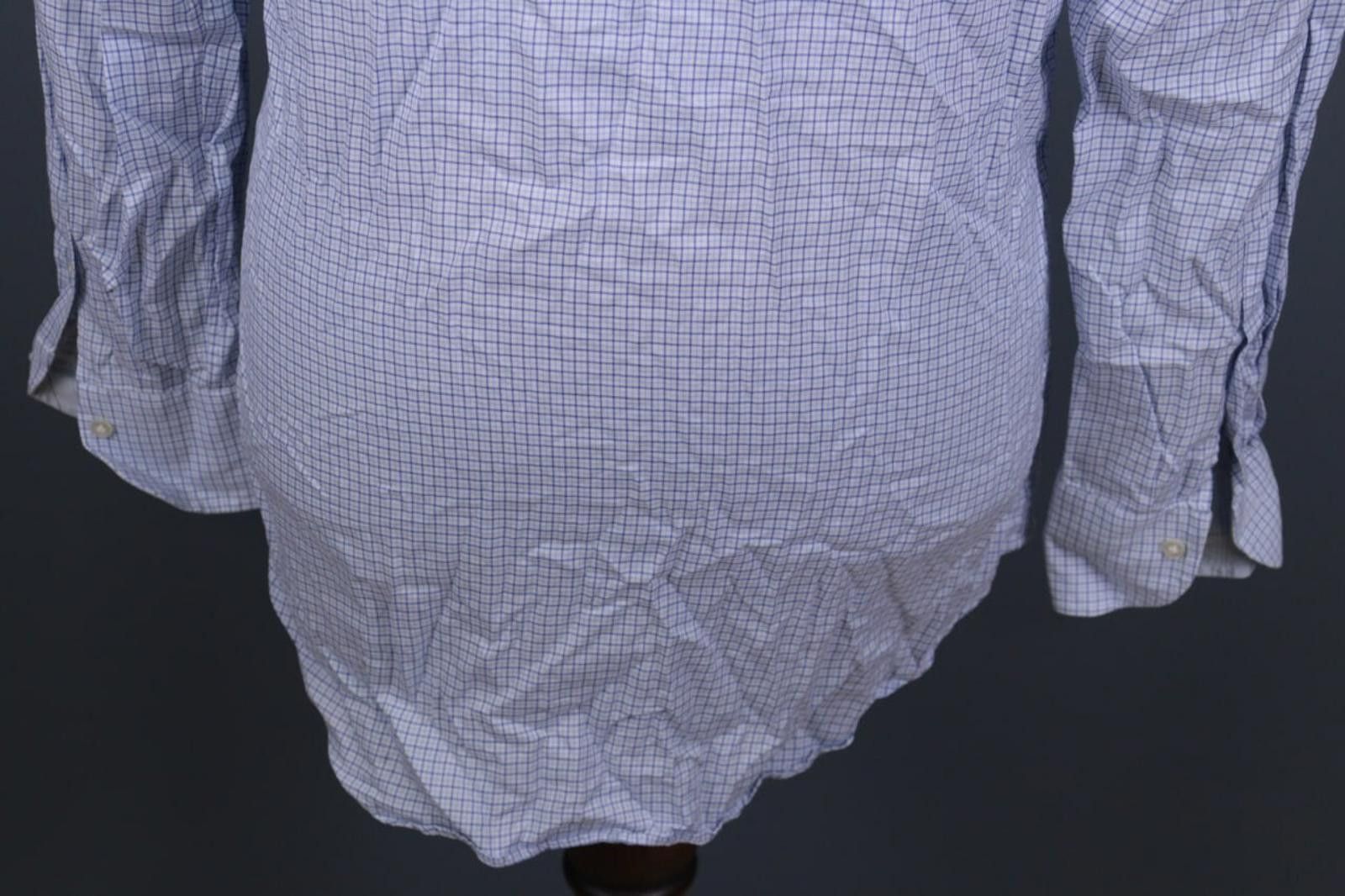 Emmett Emmett London Slim Fit Blue Check Printed Shirt Size M Size US M / EU 48-50 / 2 - 8 Thumbnail