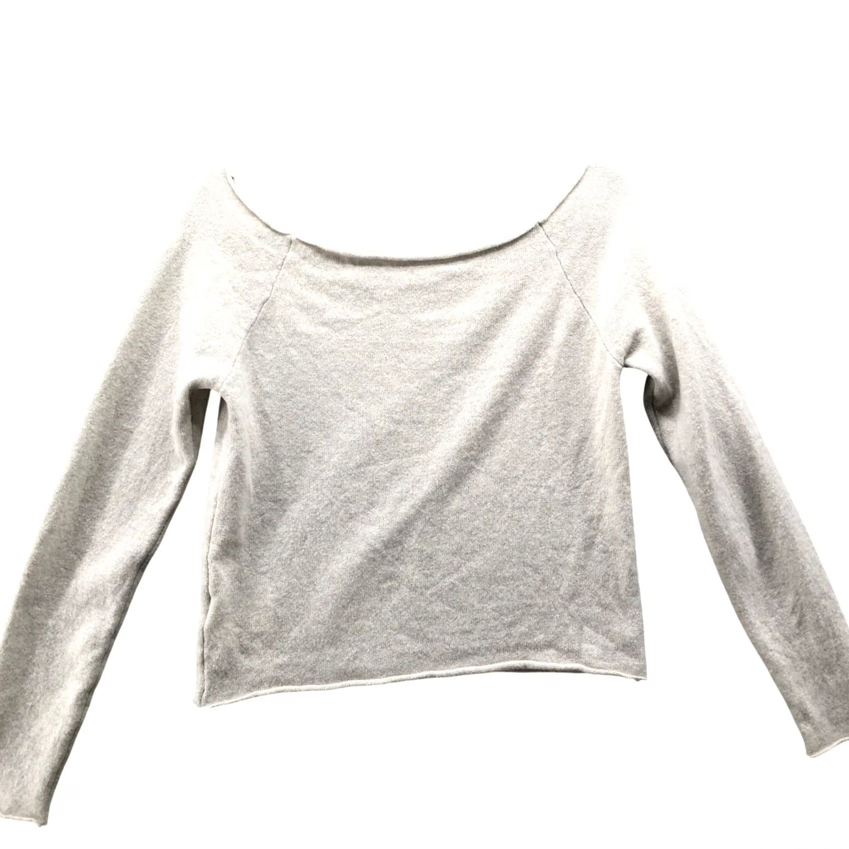 Brandy Melville Brandy Melville Merino Wool Sweater Womens One Size Off Shoulder Boat Neck Beige Size ONE SIZE - 2 Thumbnail
