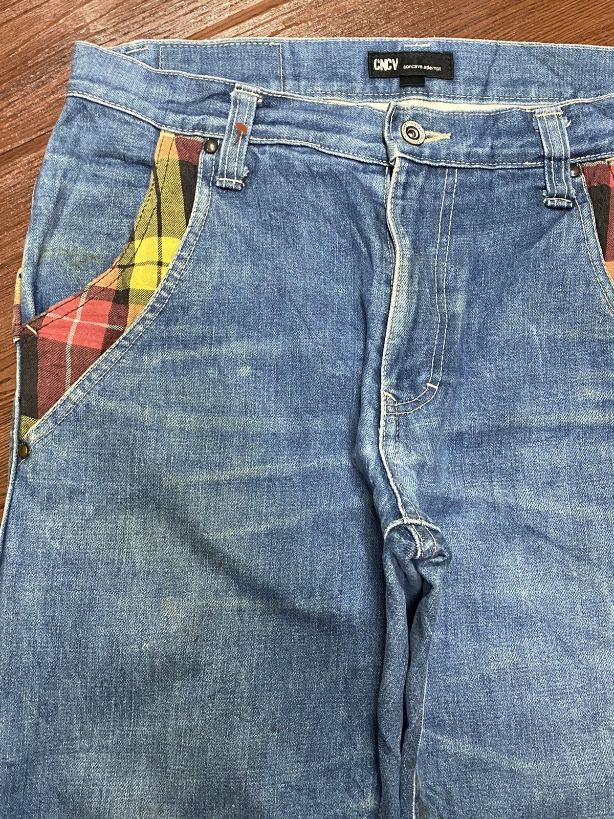 Japanese Brand Vintage Japanese Brands Checker Pocket Loose Jeans Size US 32 / EU 48 - 9 Thumbnail