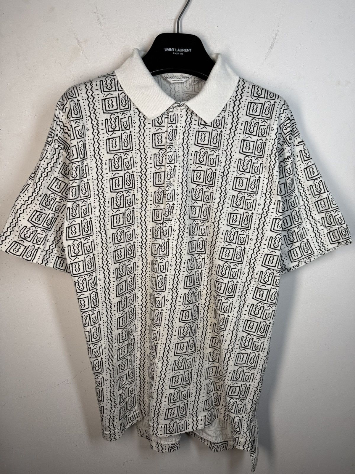 Yves Saint Laurent 90s YSL Polo Super Soft Button Up T-Shirt Vintage Shirt y2k Size US L / EU 52-54 / 3 - 16 Thumbnail