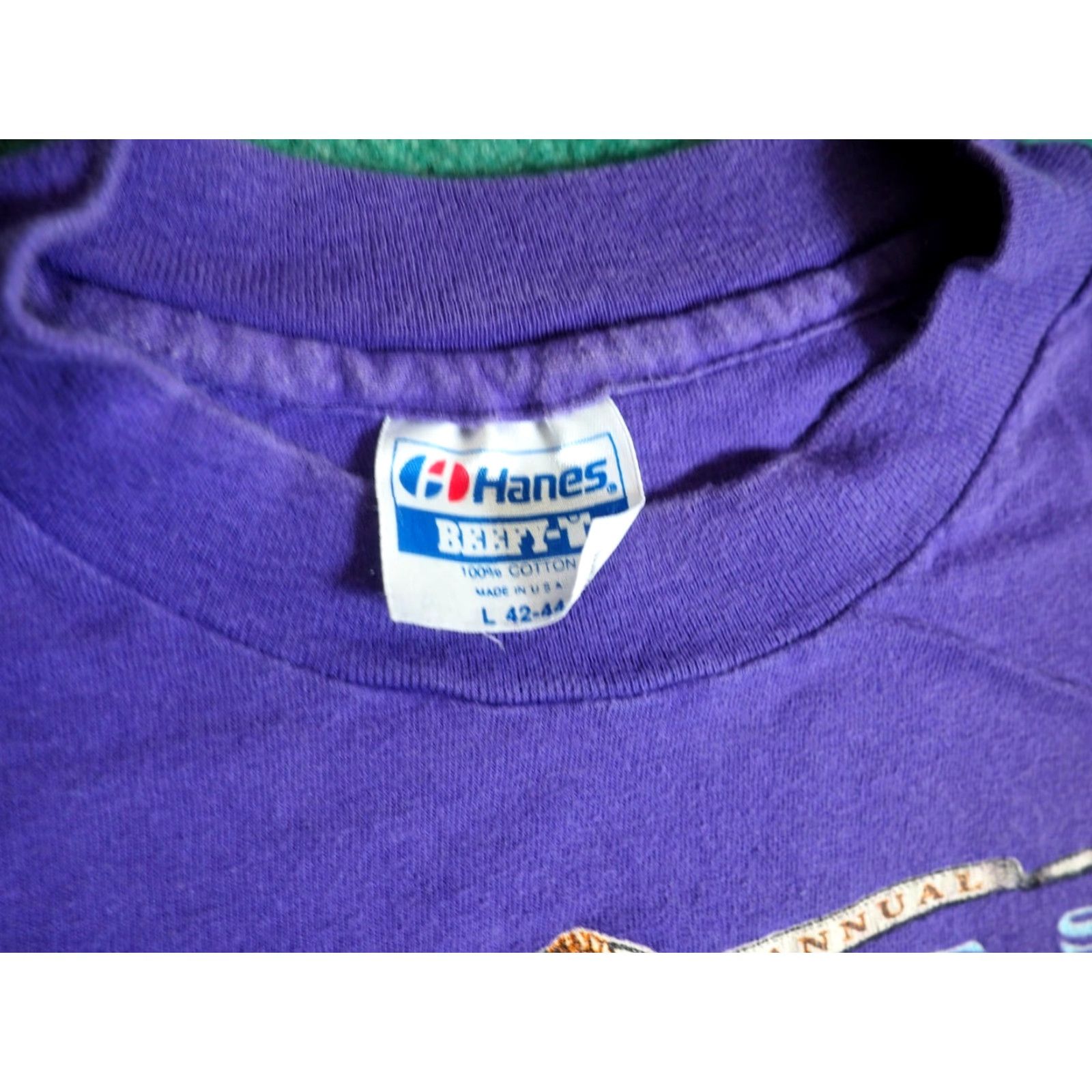 Hanes VTG 80s Hanes Seattle Folklife Festival Music Folk Purple Tee T-Shirt Men M Size US M / EU 48-50 / 2 - 4 Thumbnail
