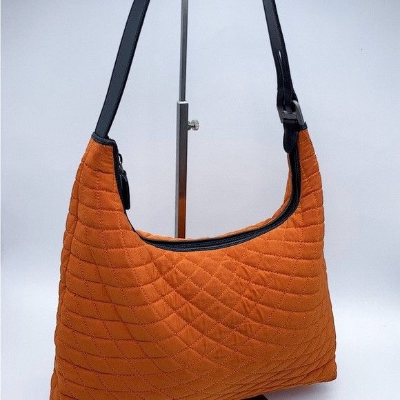 Bally Vintage Bally Orange Quilted Hobo Shoulder Bag Size ONE SIZE - 1 Thumbnail